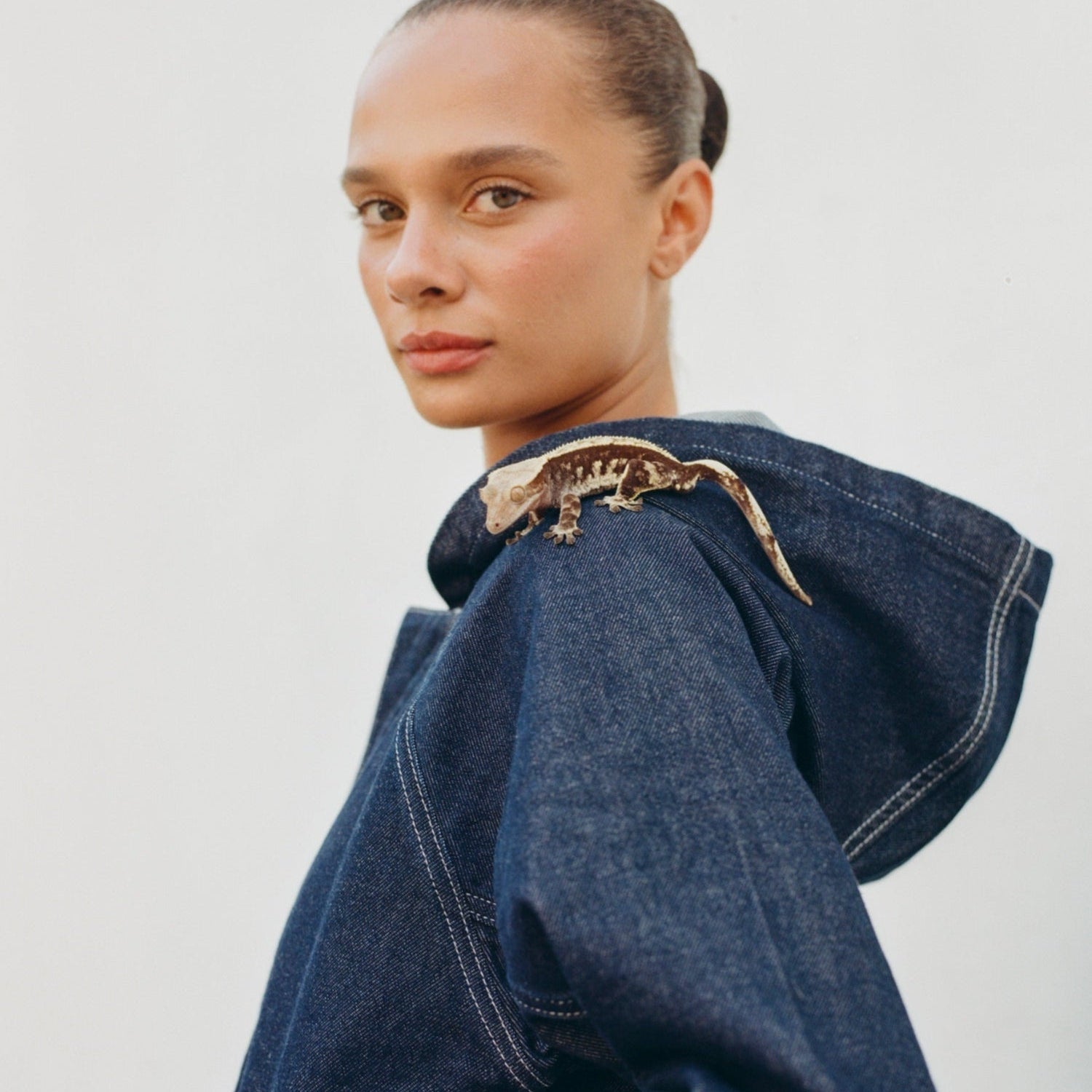 The Joan Denim Bomber Jacket, Indigo Rinse