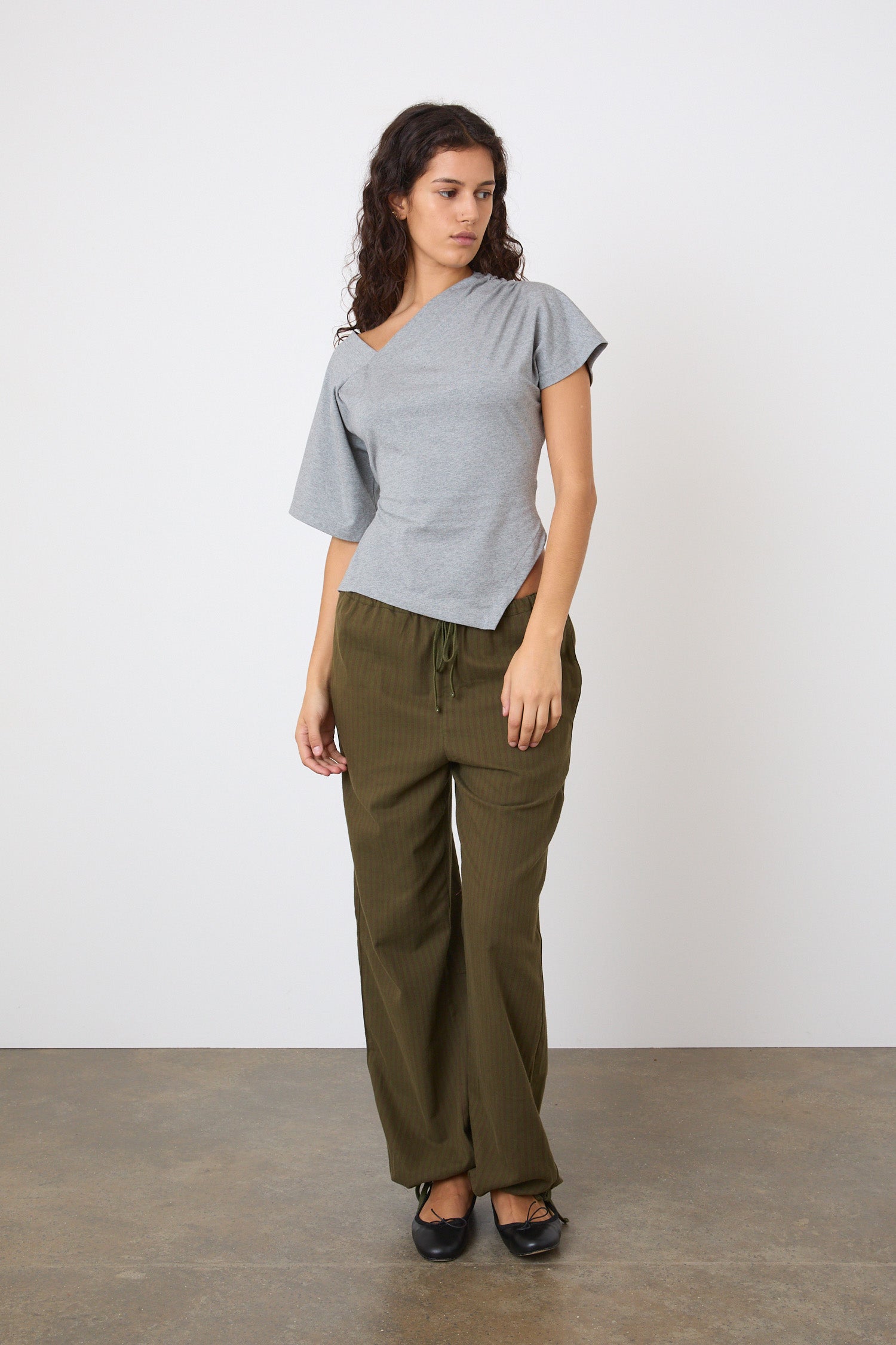 The Coppola Lounge Trousers, Olive and Fig Stripe