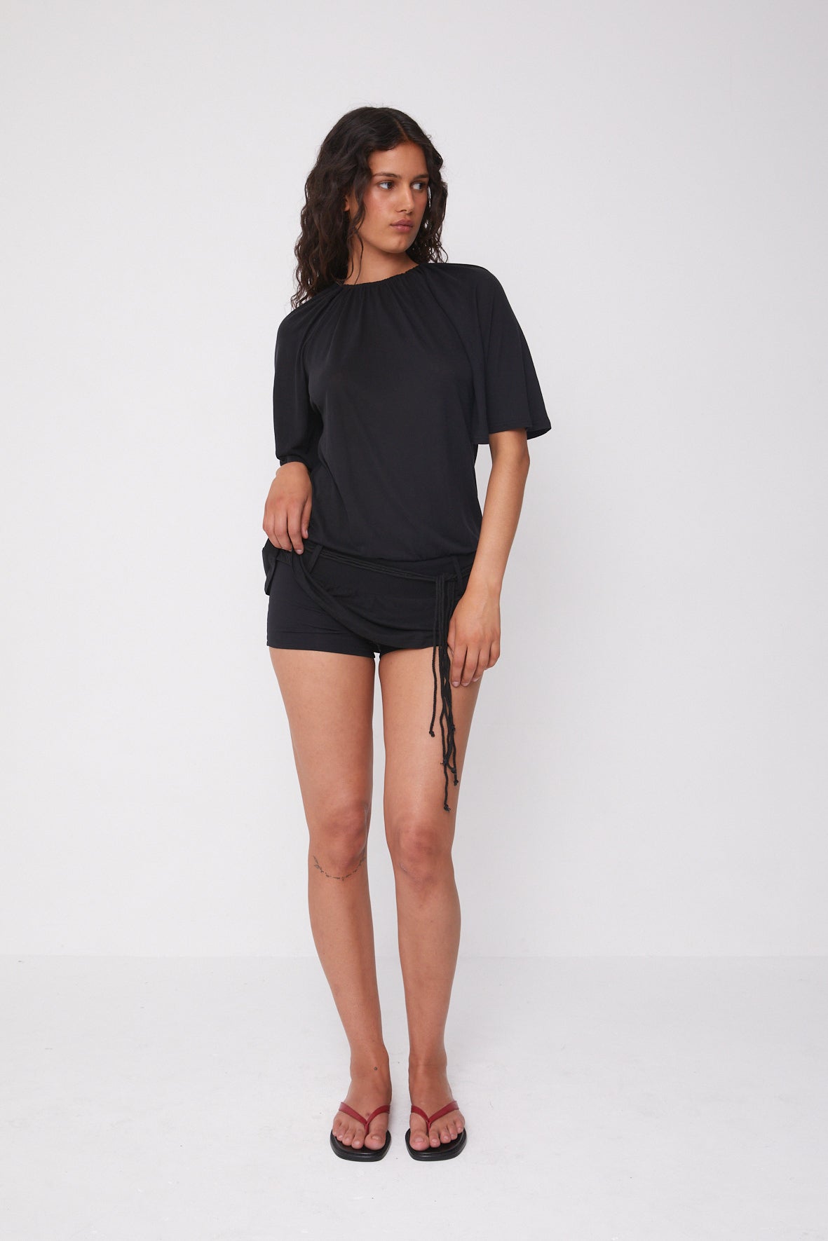 Blanche Skort Dress, Onyx