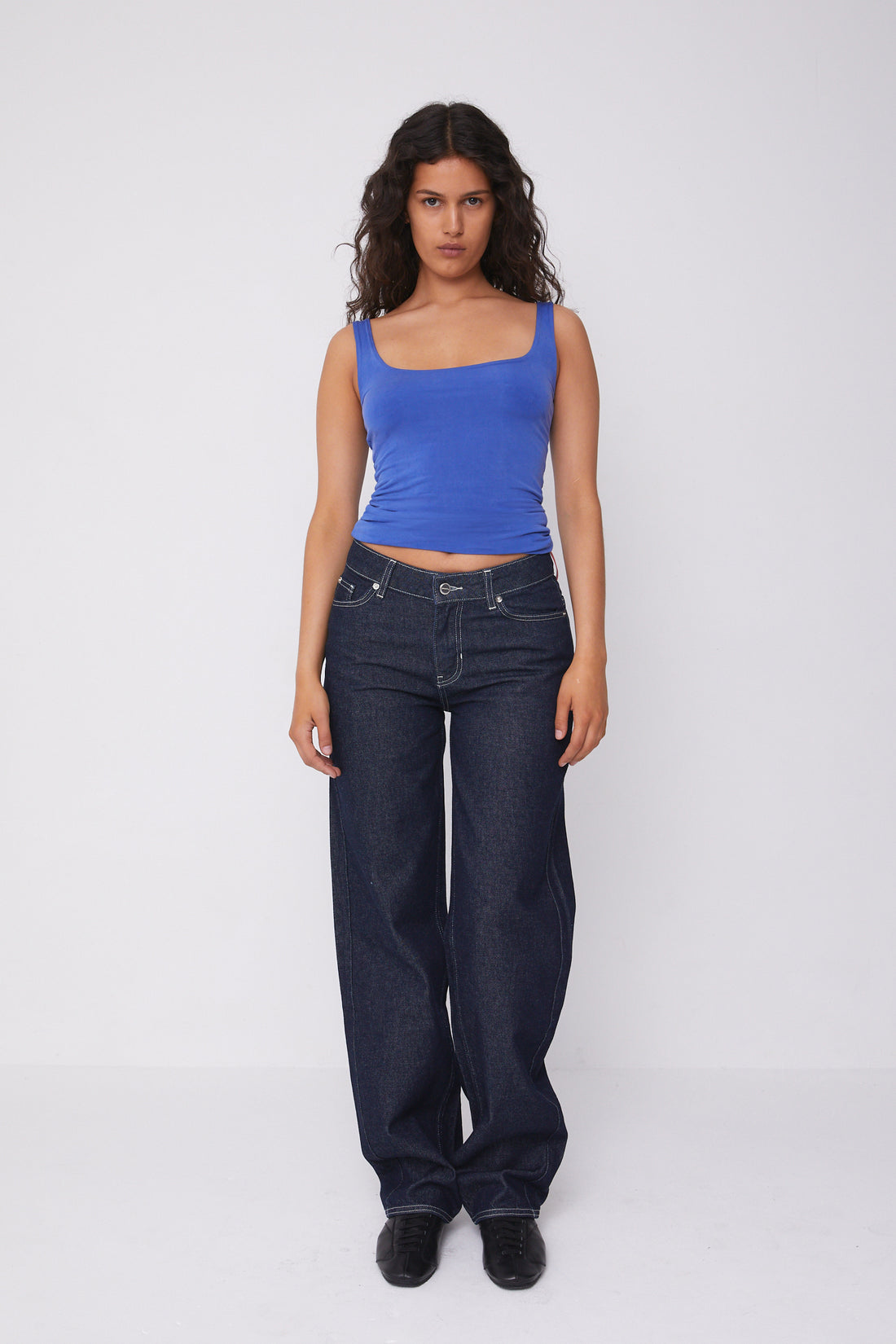 Joan Soft Barrel Jeans, Indigo Rinse