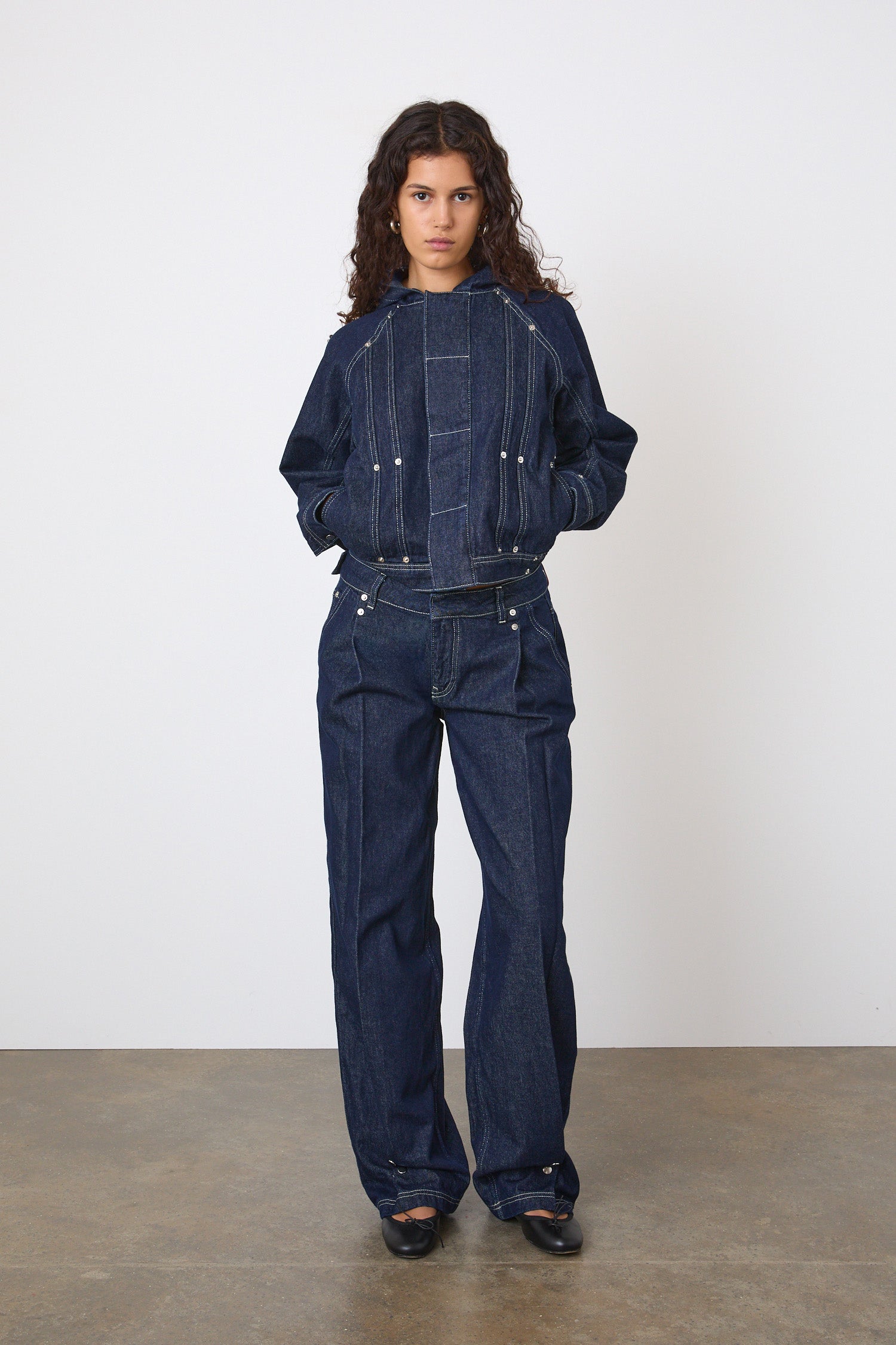 Lita Tailored Jeans, Indigo Rinse