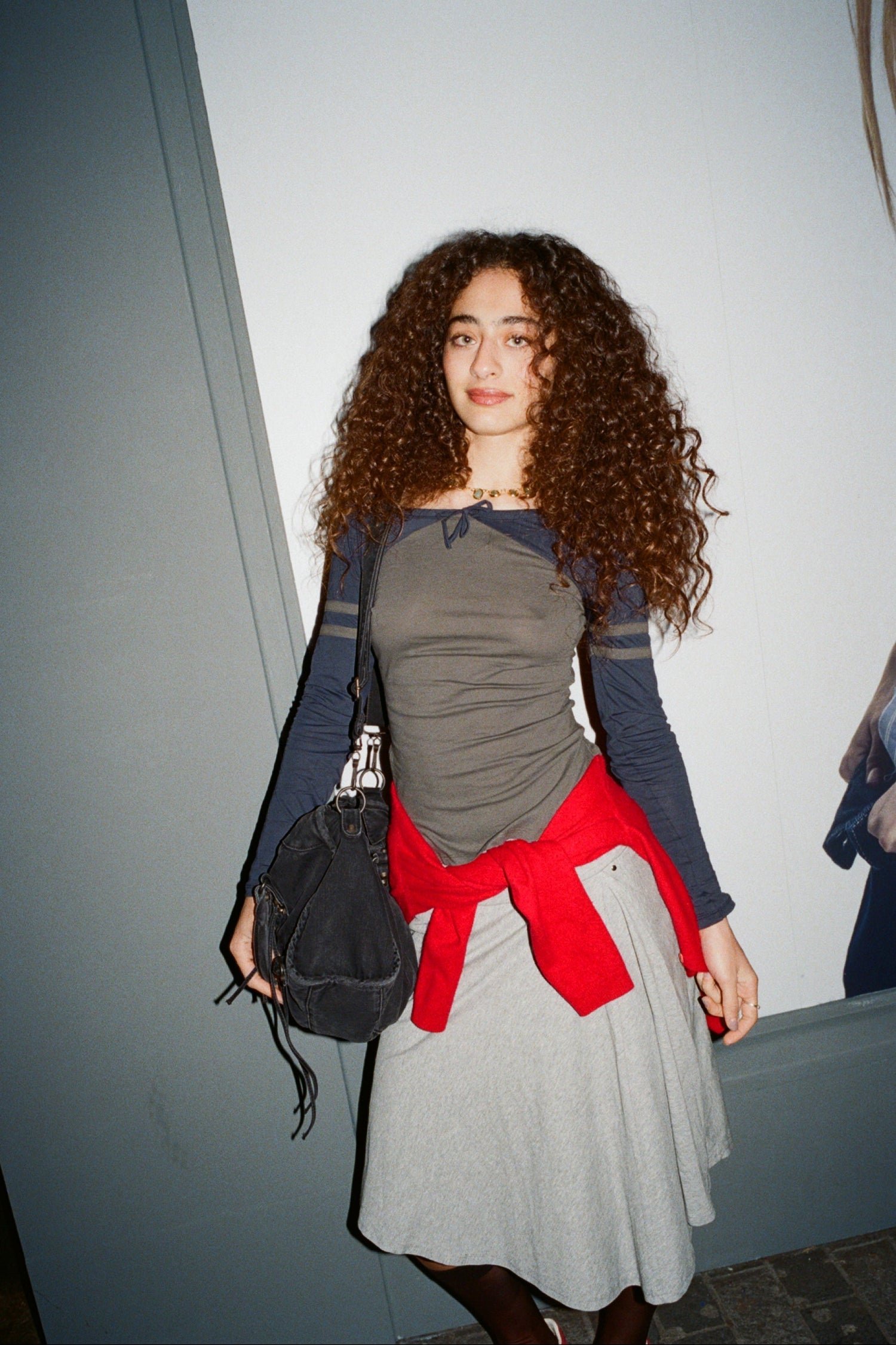 Joni Midi Skirt, Grey Marl