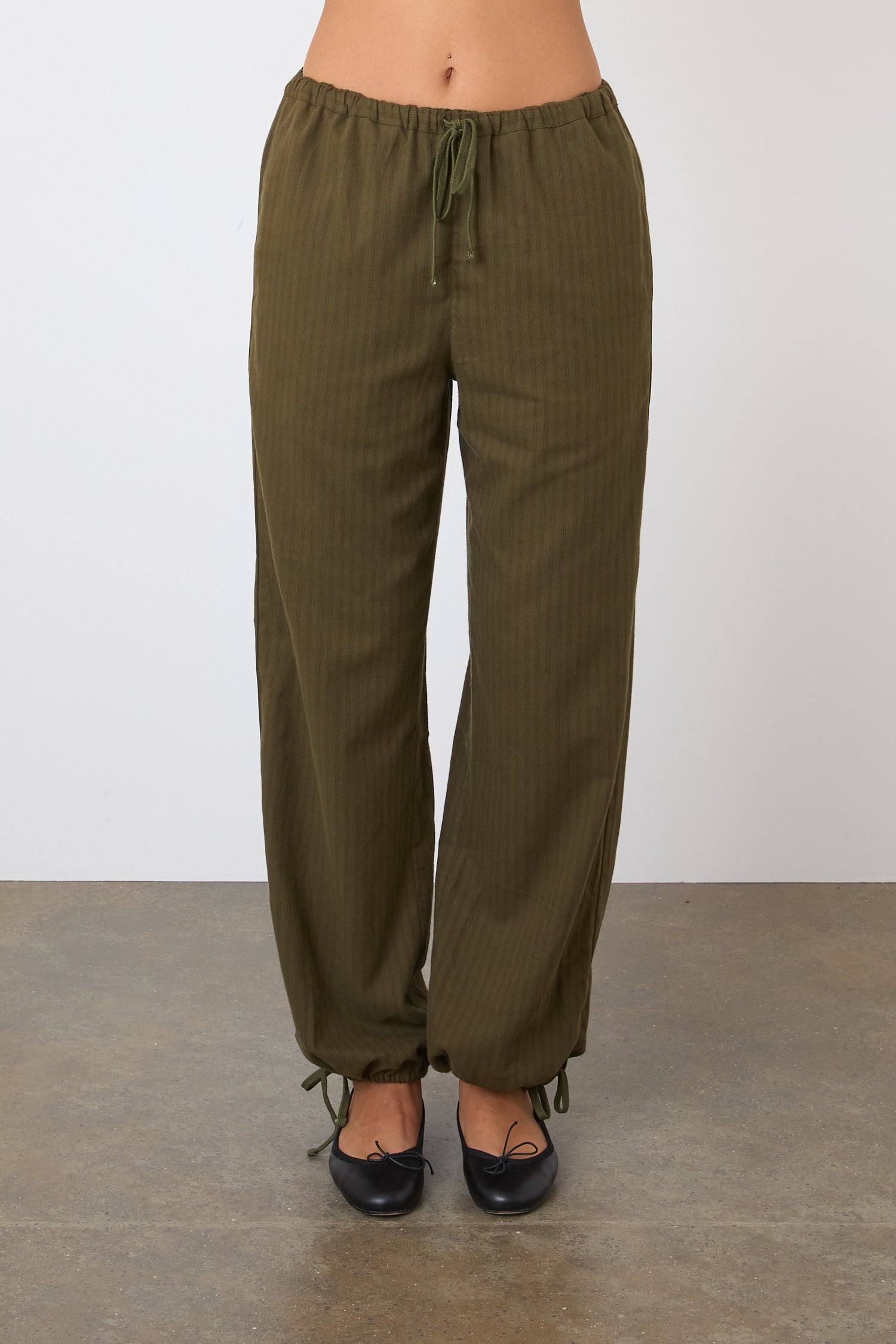 The Coppola Lounge Trousers, Olive and Fig Stripe