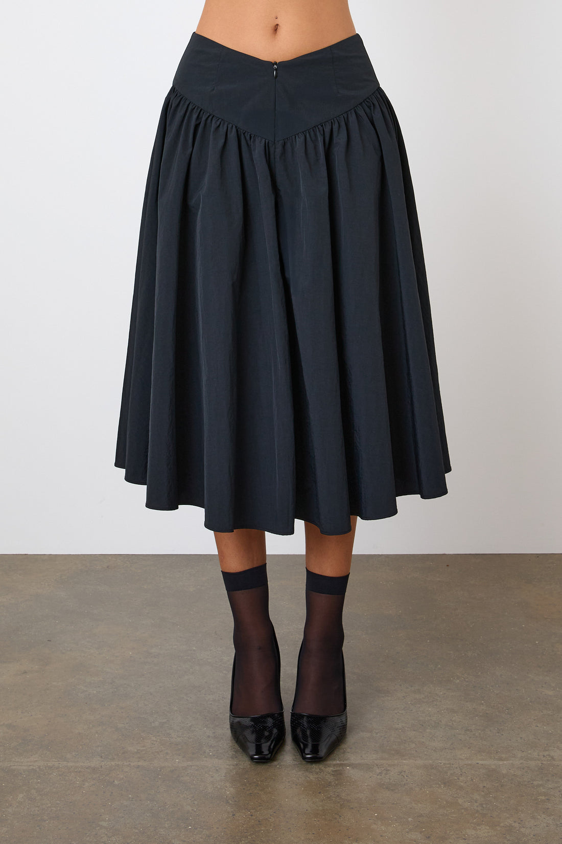 The Deba Midi Skirt, Onyx
