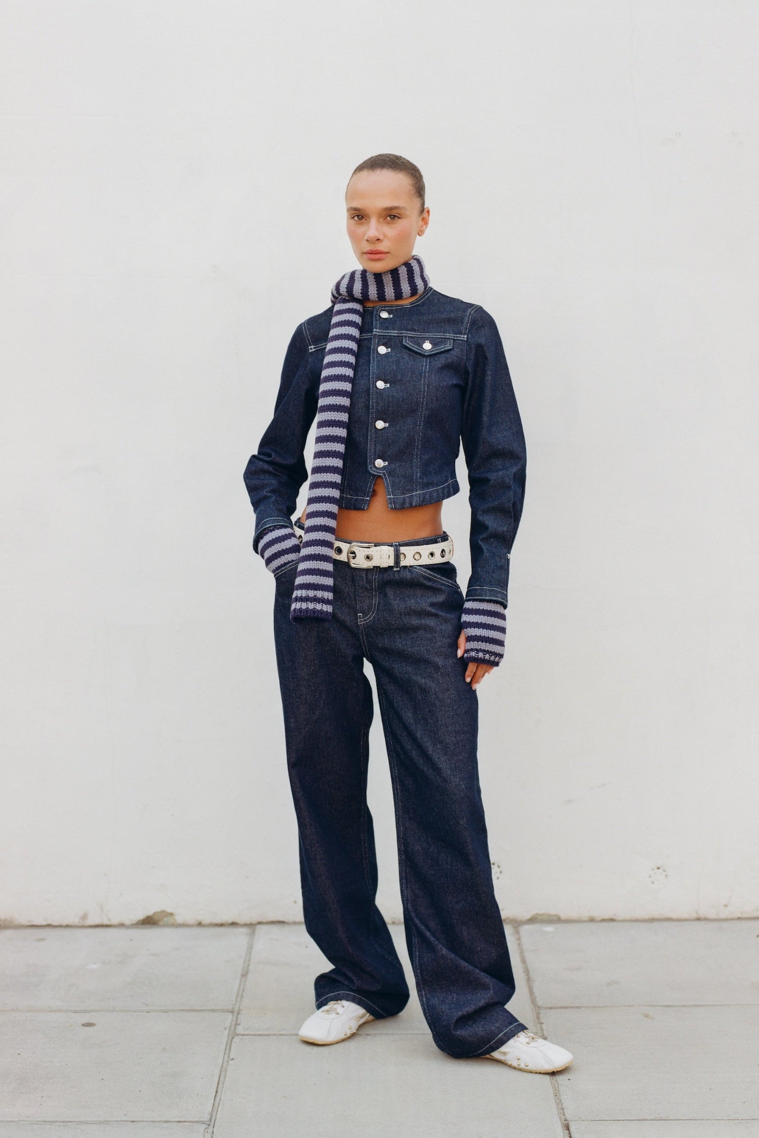 The Goldie Wide Leg Jeans, Indigo Rinse