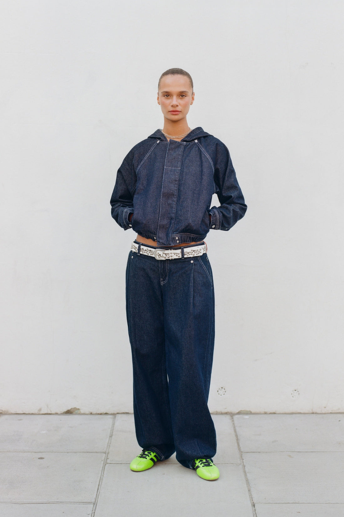 The Joan Denim Bomber Jacket, Indigo Rinse