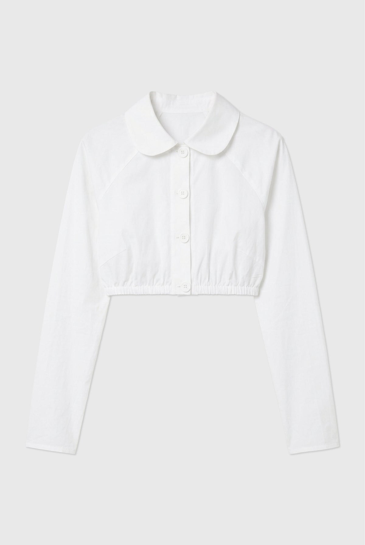 Bernie Cropped Shirt, Porcelain