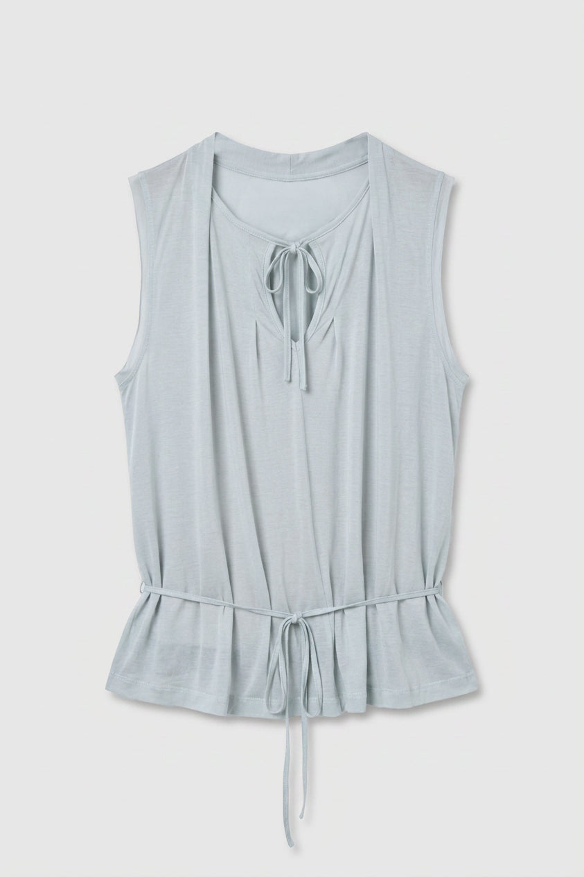 Blanche Tie Top, Mist