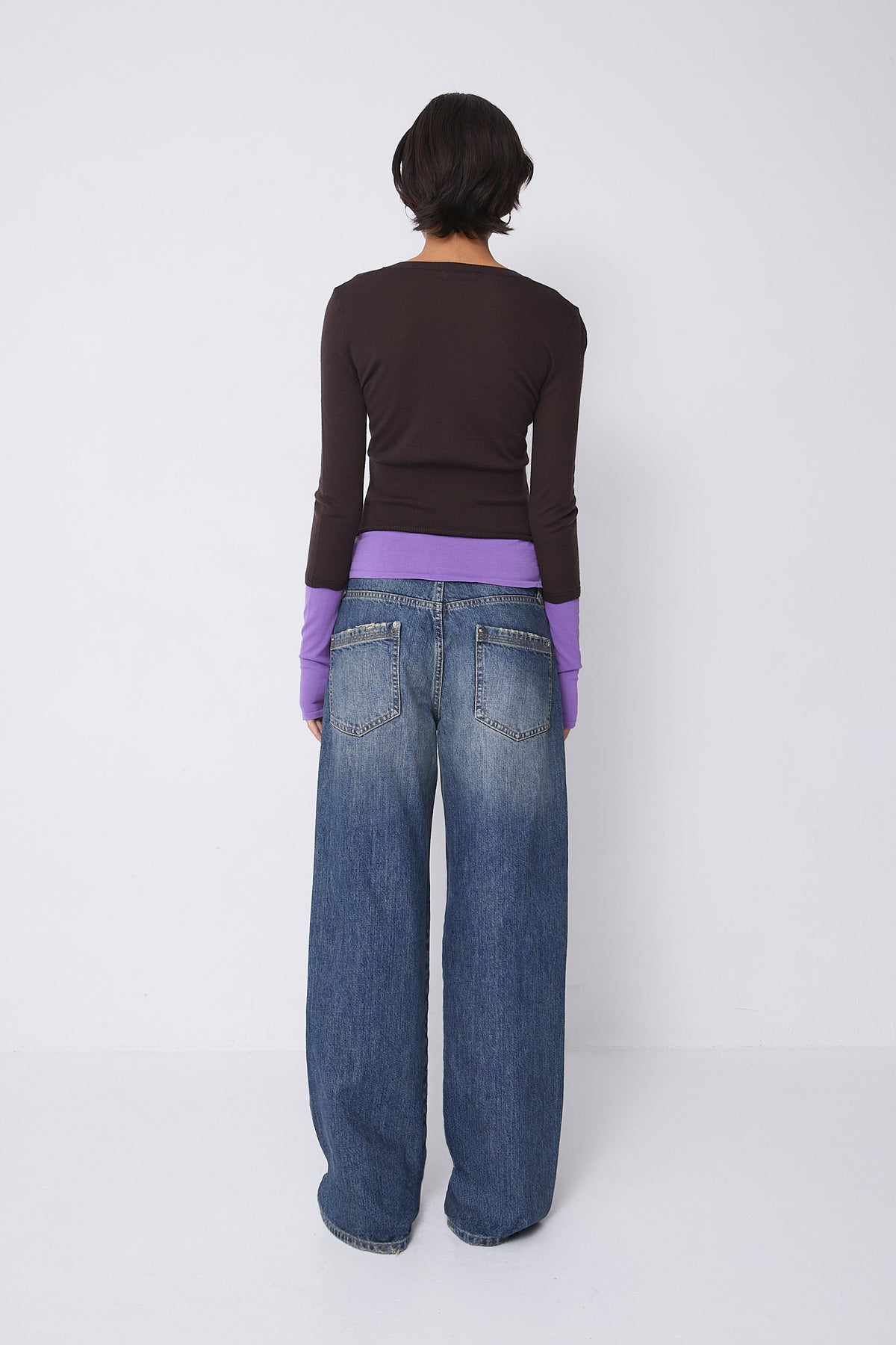 Bella Merino Layered Cardigan, Guiness