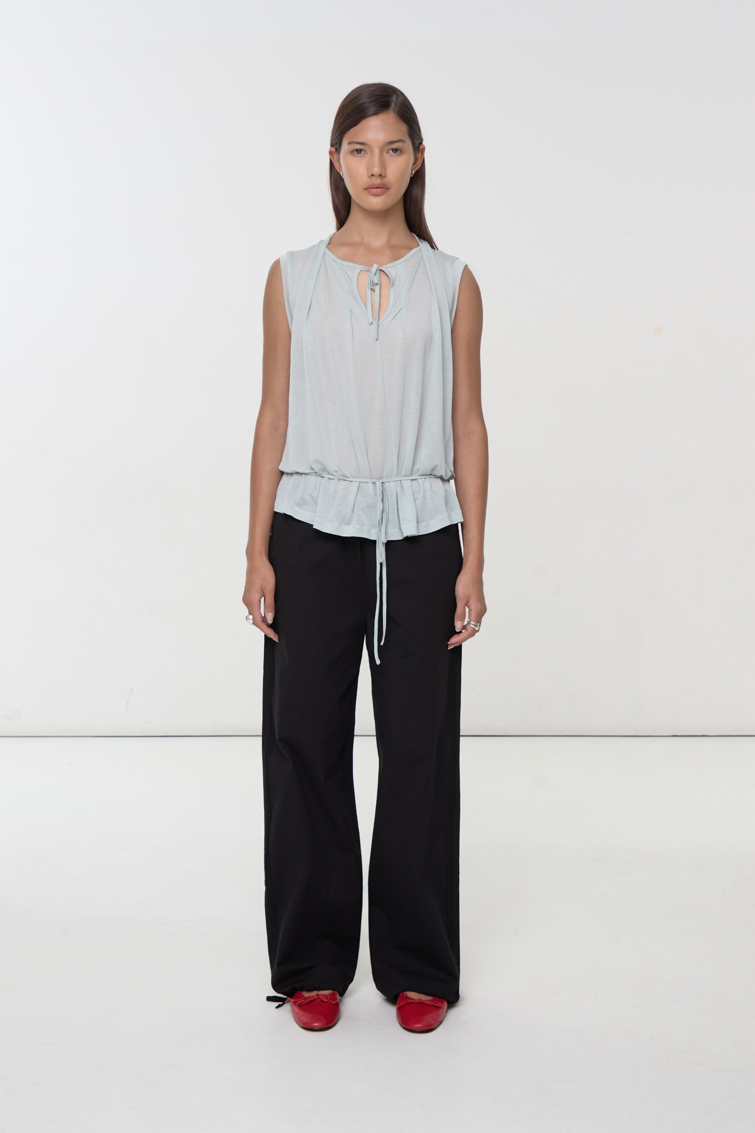 Blanche Tie Top, Mist