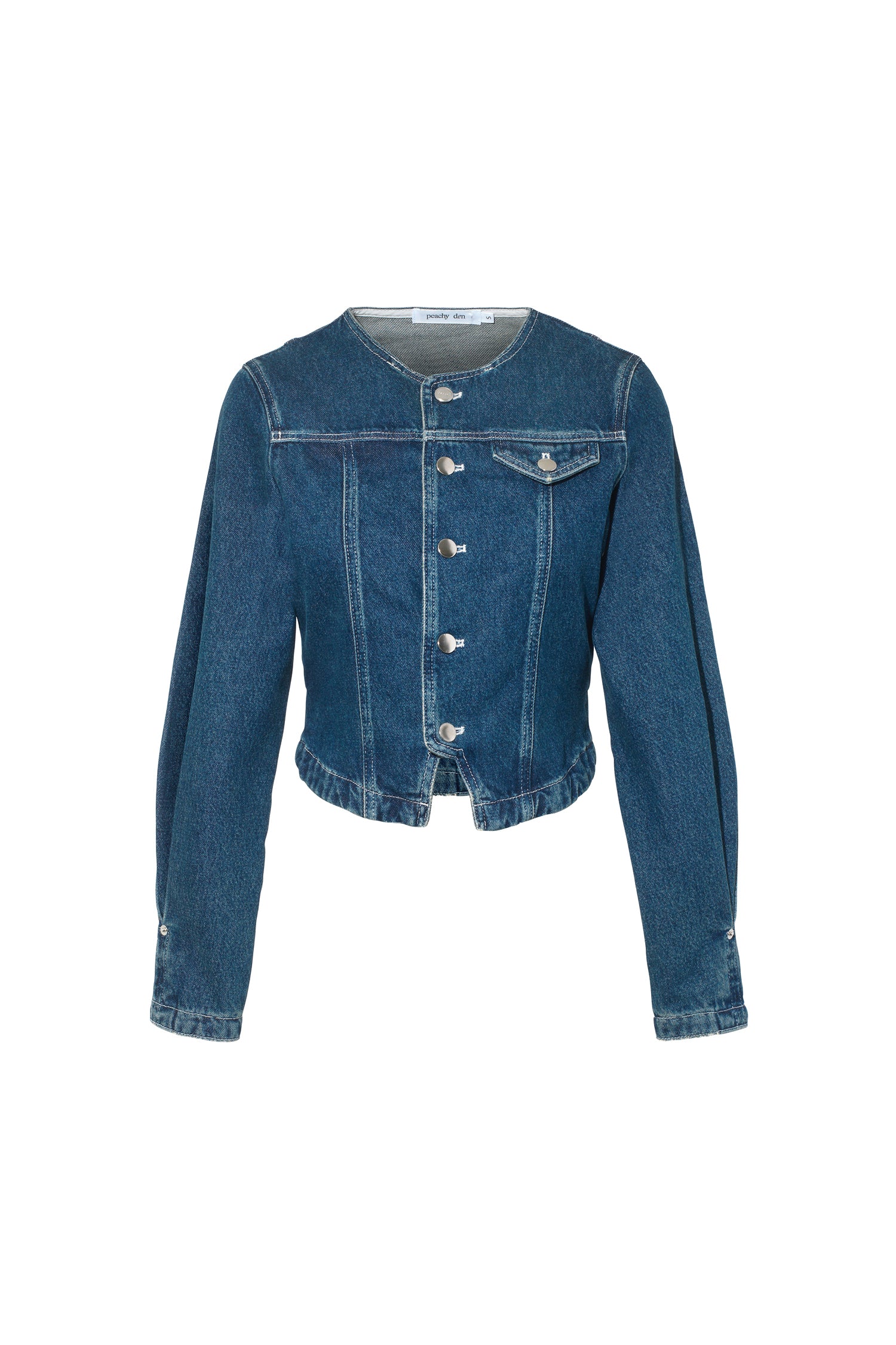 The Goldie Fitted Denim Jacket, Dark Fade