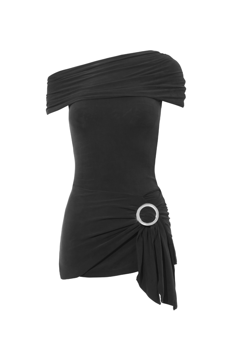 The Amelia Bandeau Mini Dress, Graphite