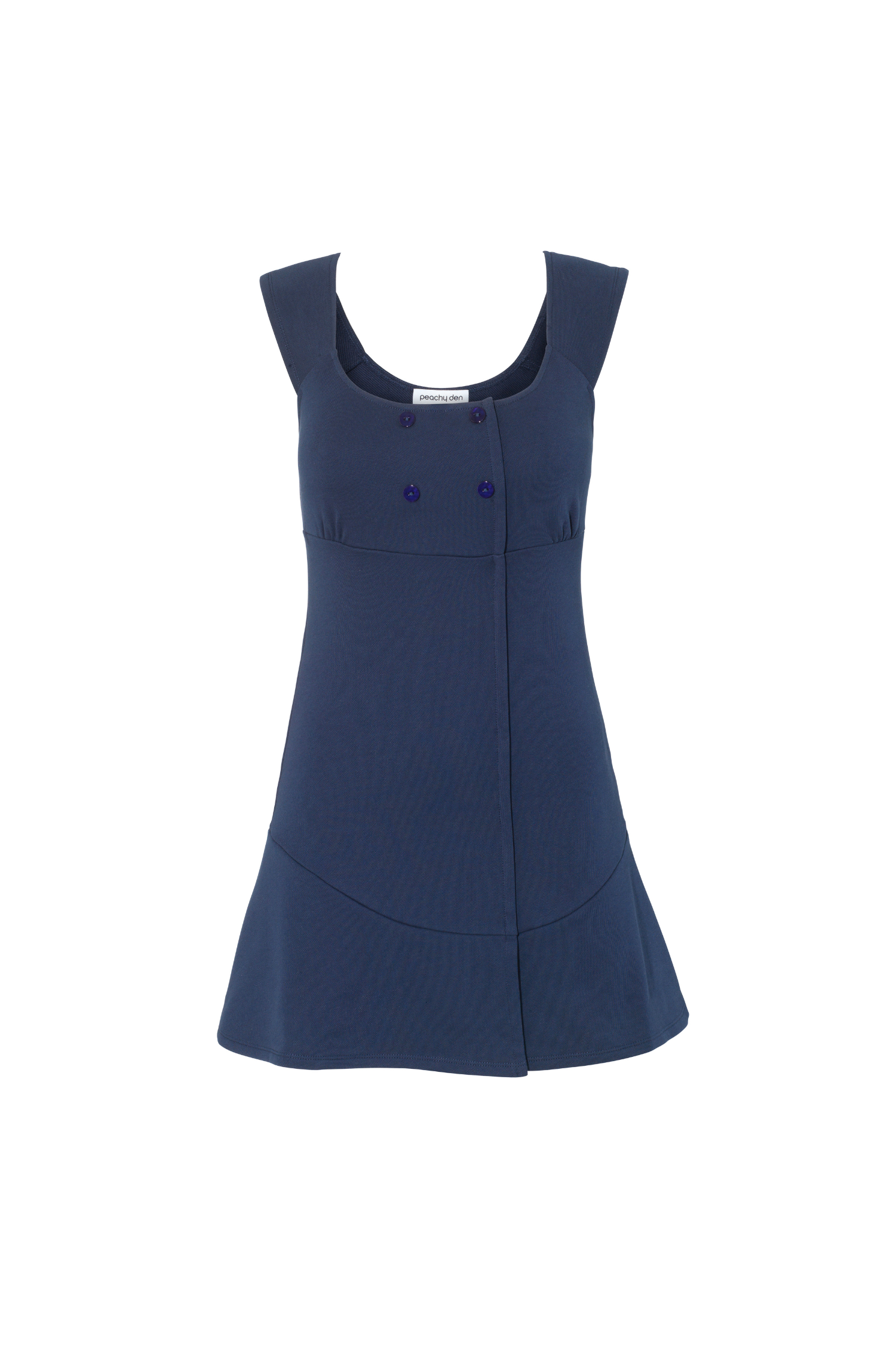 Joni Button Dress, Navy