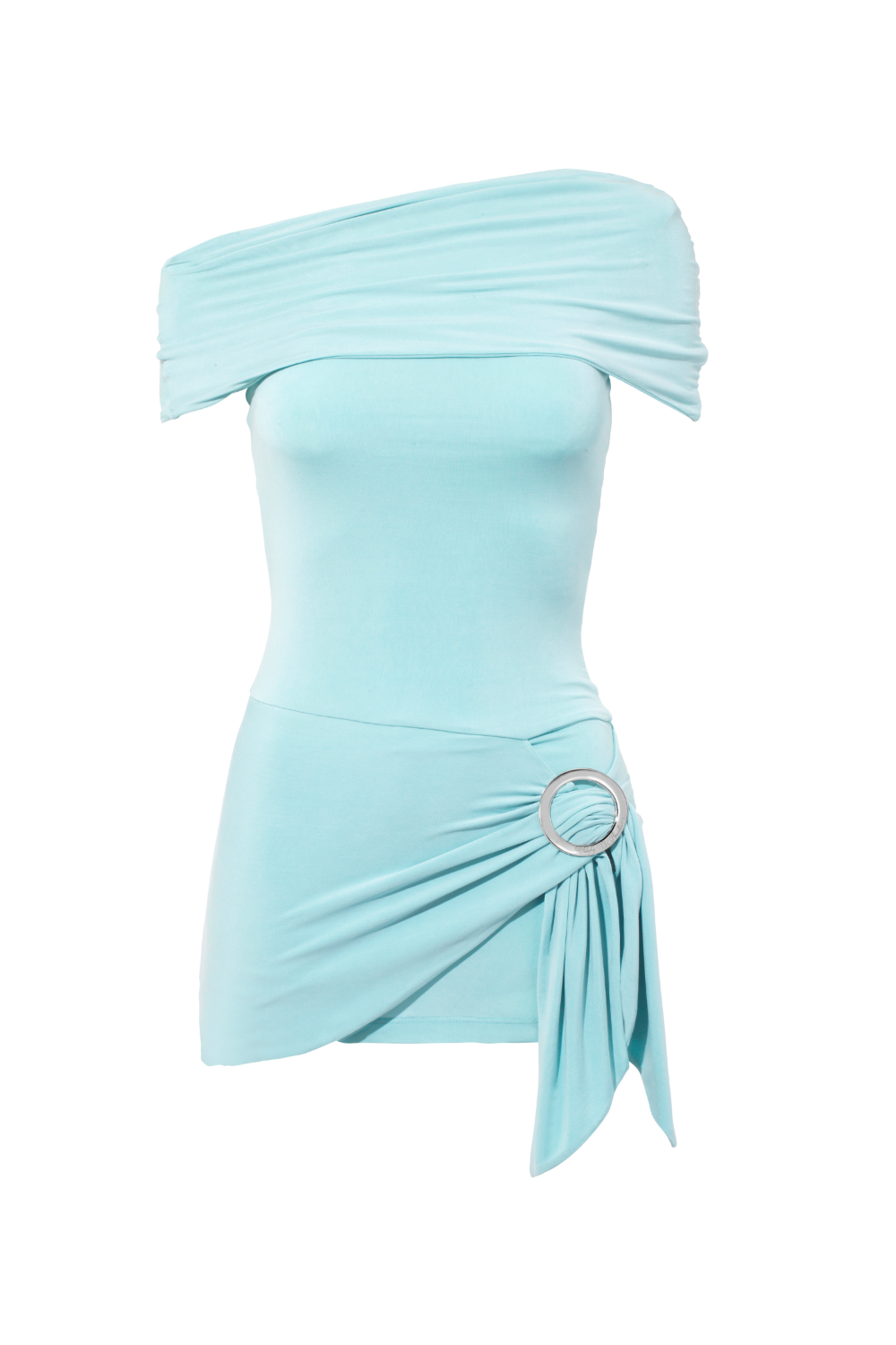 The Amelia Bandeau Mini Dress, Pale Aqua
