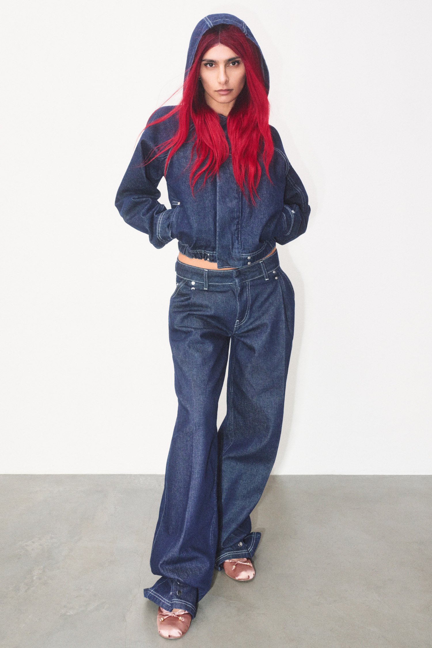 Lita Tailored Jeans, Indigo Rinse