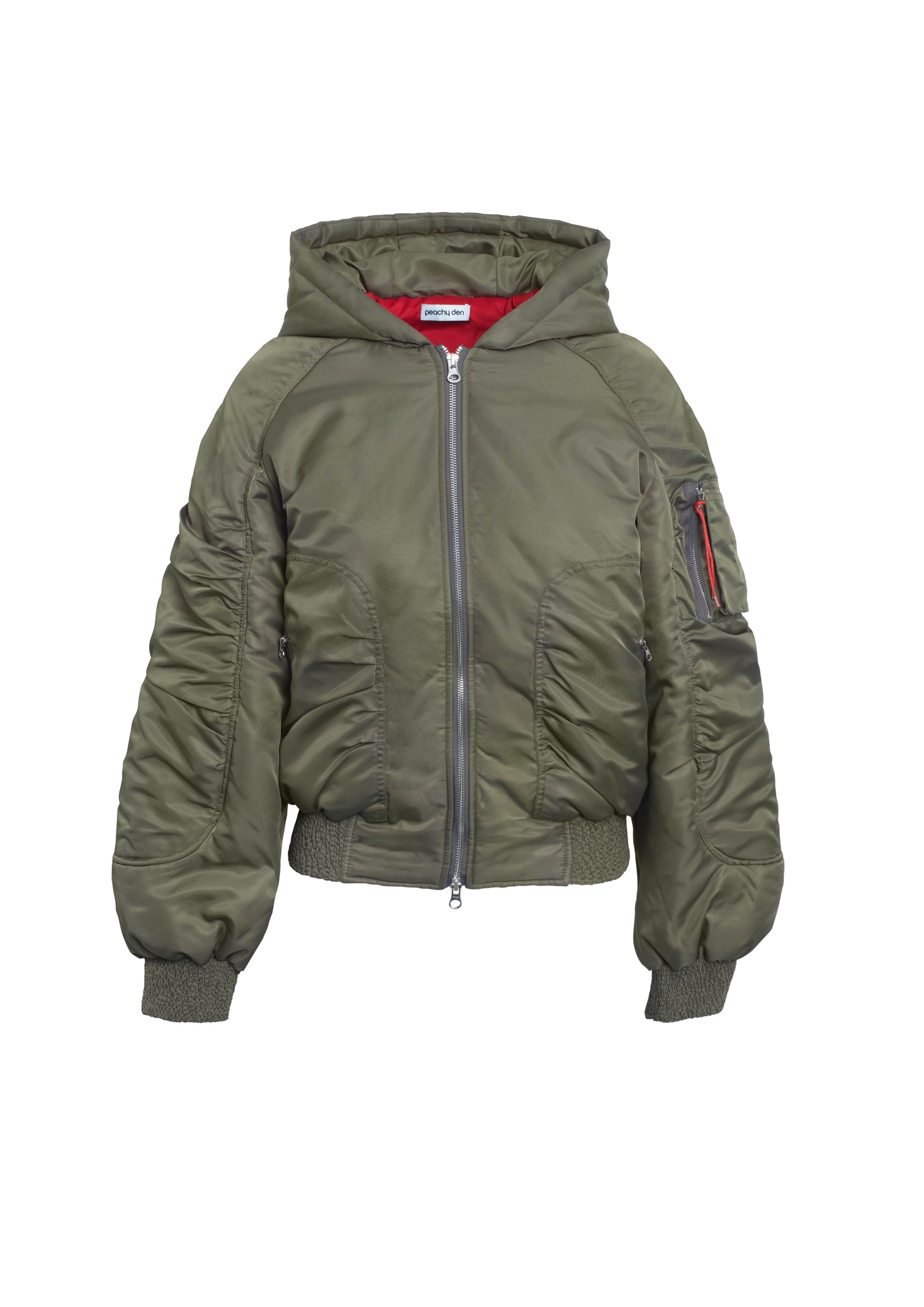 Penny Spring Bomber Jacket, Moss