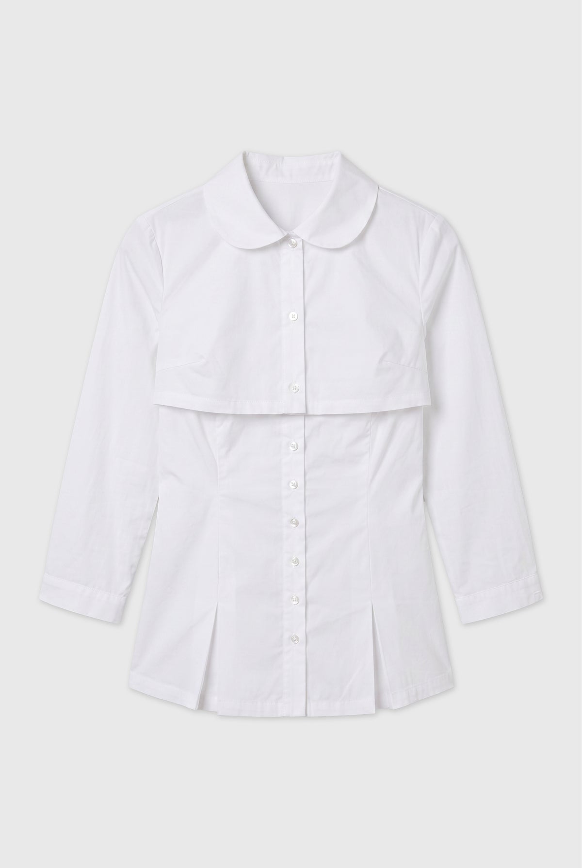 Gloria Double Blouse, Porcelain