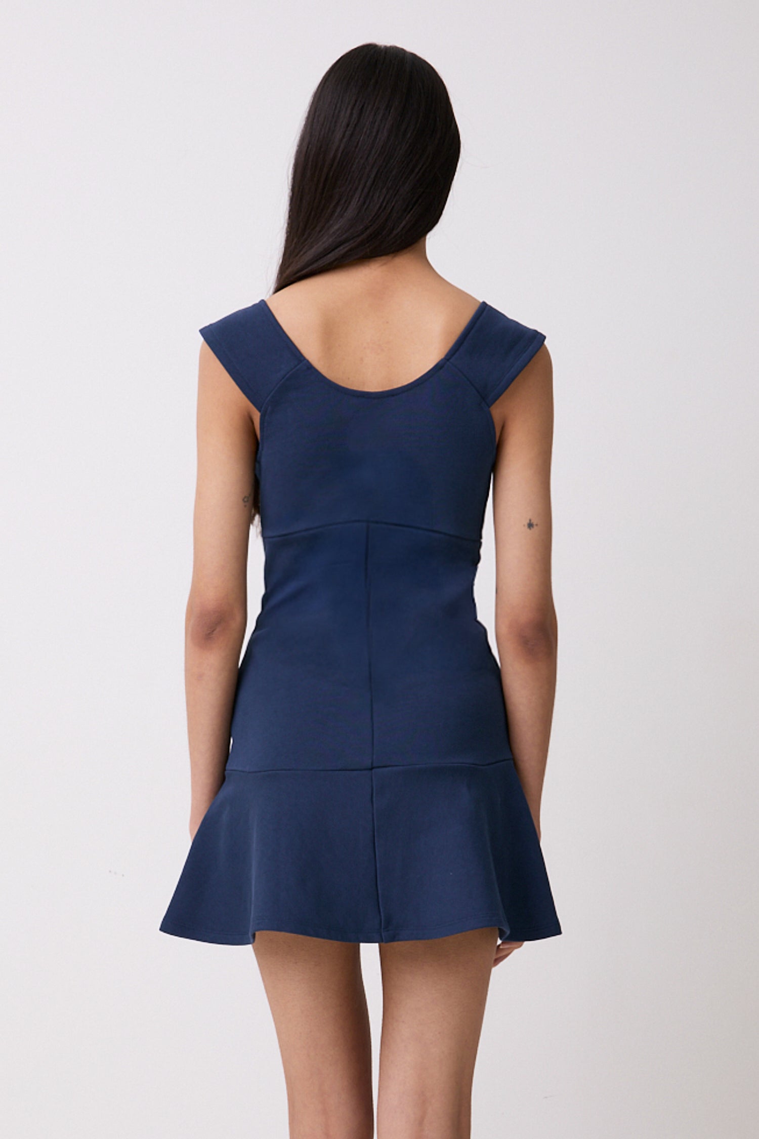Joni Button Dress, Navy