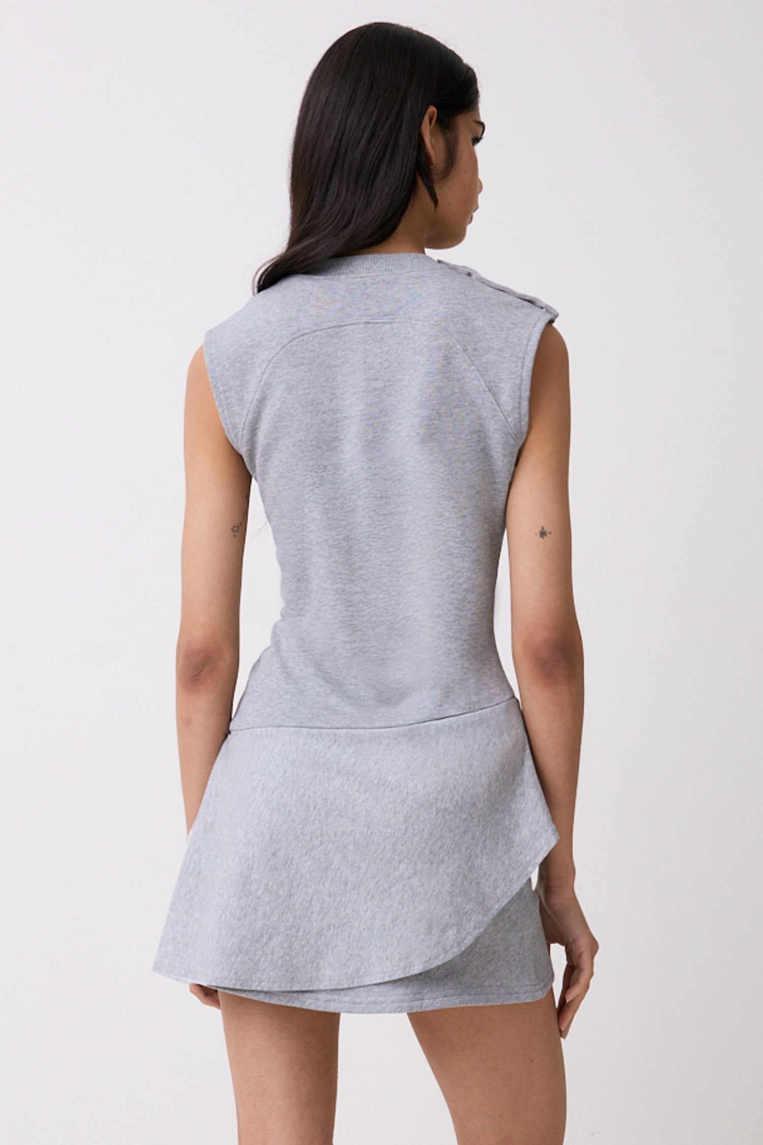 Joni Skort Dress, Grey Marl
