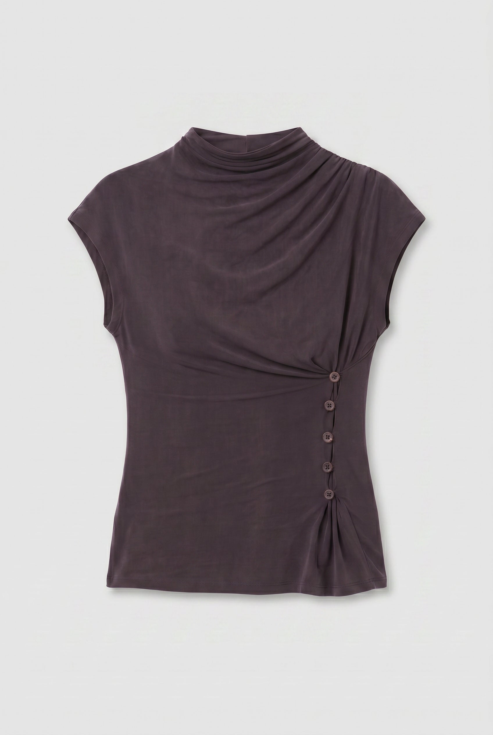 PRE-ORDER: Kylie Button Top, Chocolate