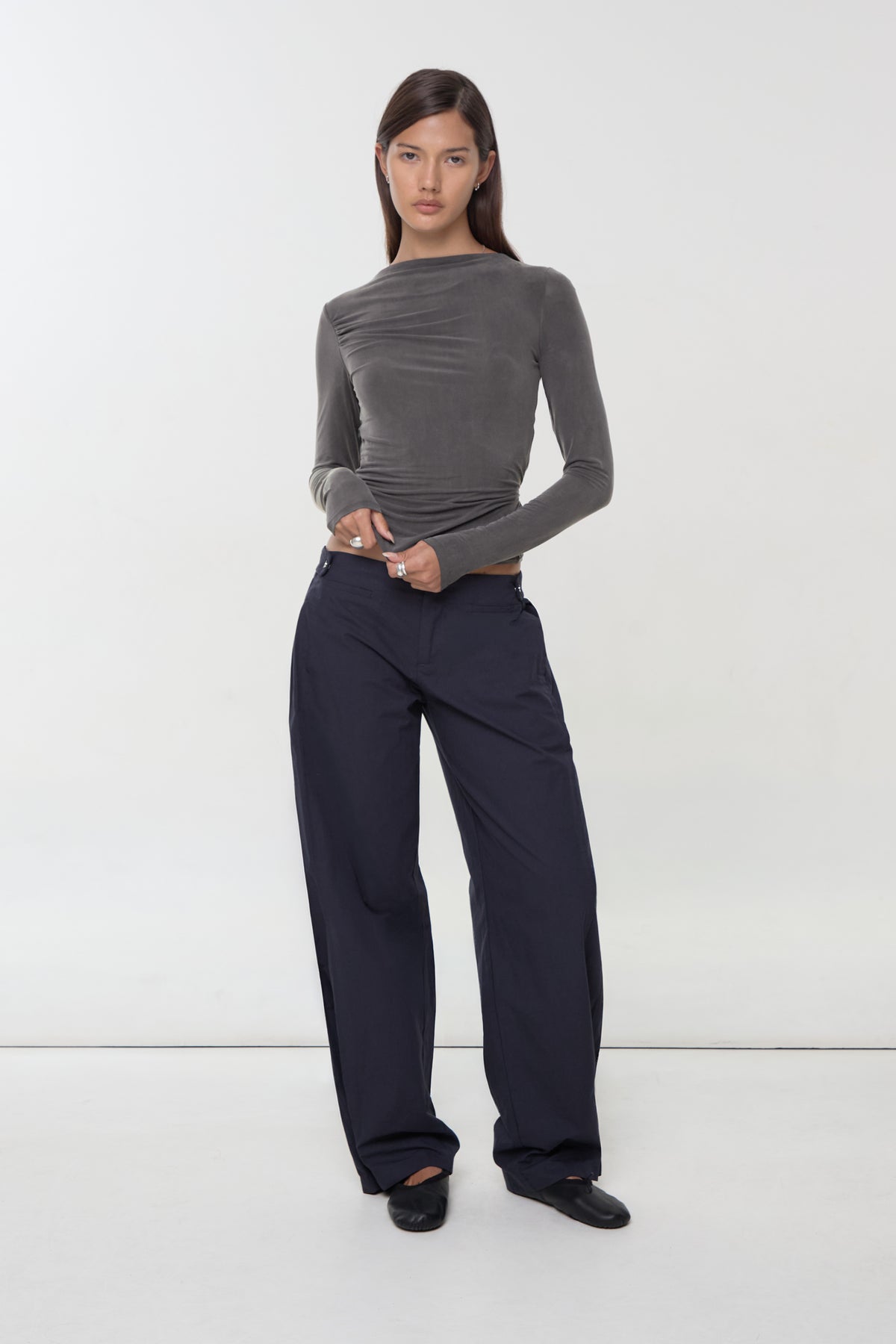 Kylie Long Sleeve Top, Deep Forest