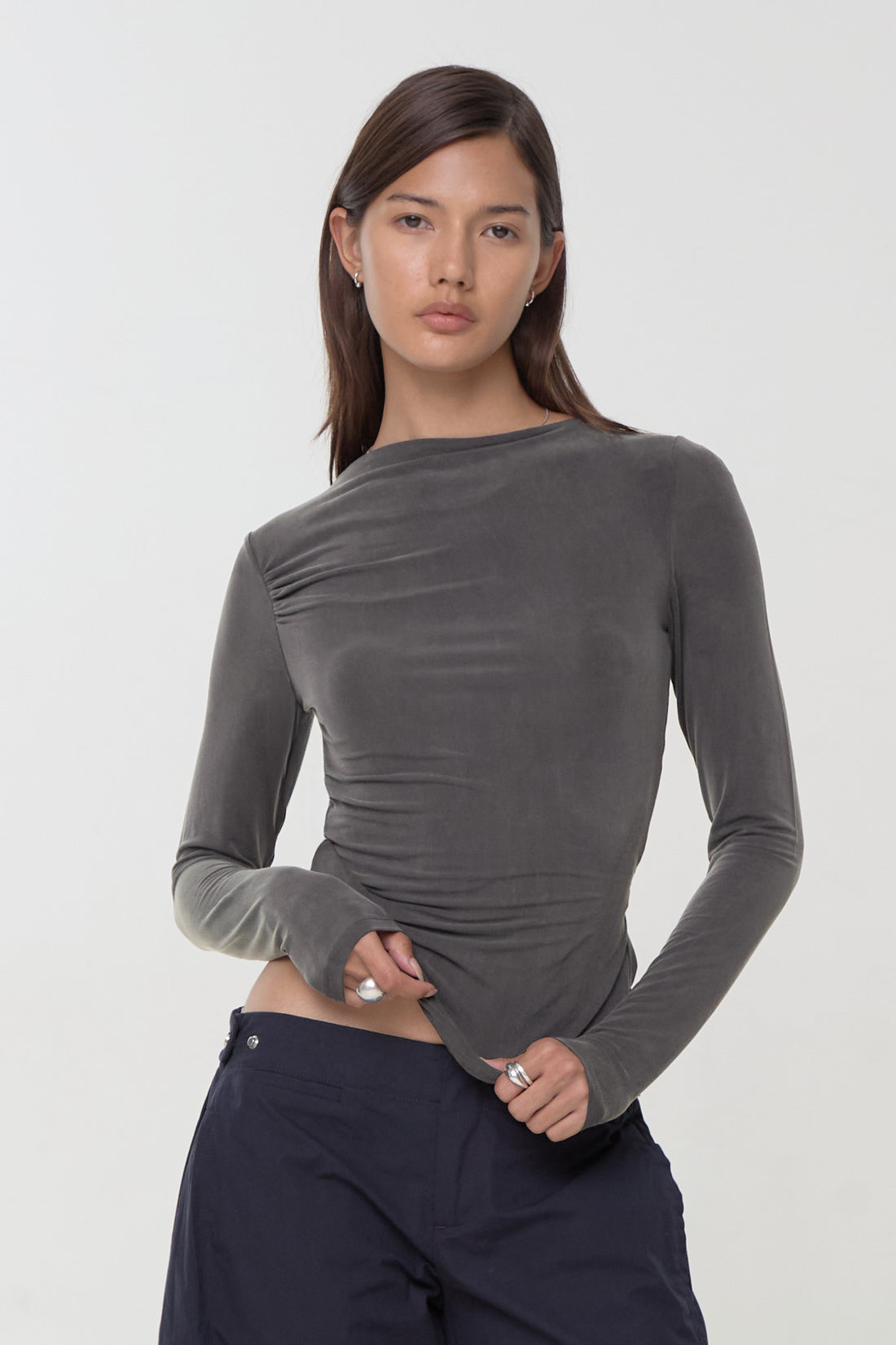 Kylie Long Sleeve Top, Deep Forest