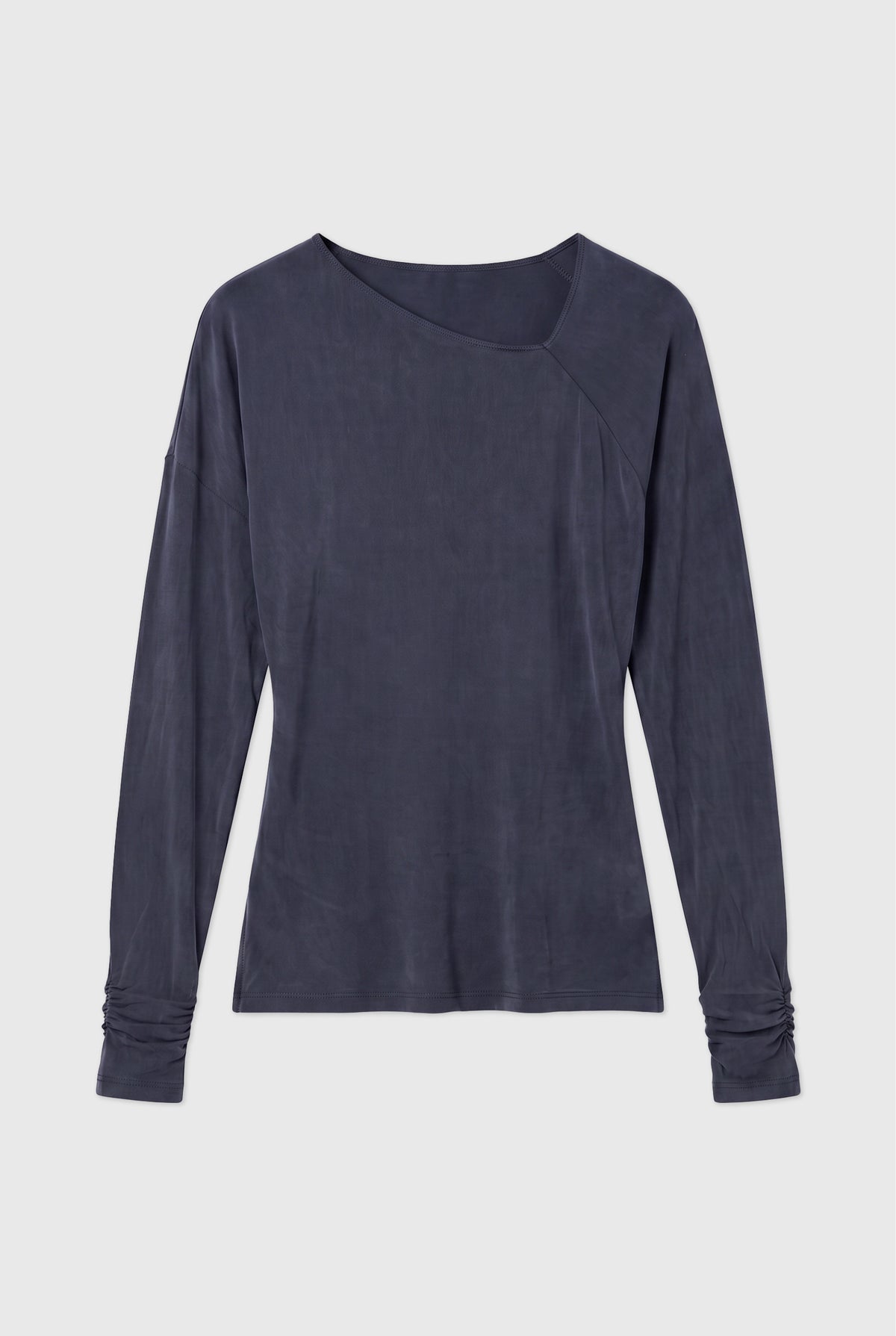 Kylie Cupro Balloon Sleeve Top, Dark Navy