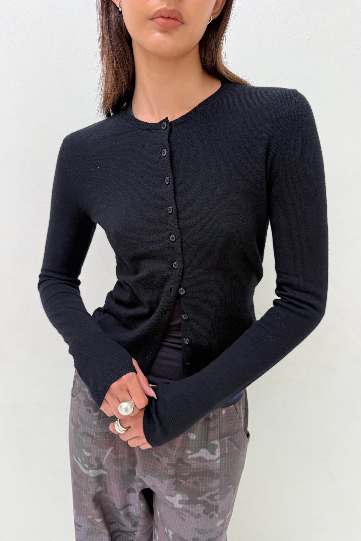 Loulou Everyday Cardigan, Onyx