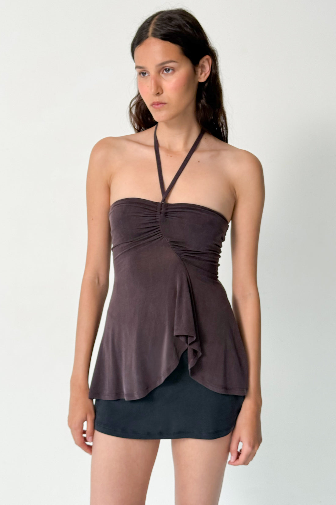 Nia Halter Top, Chocolate