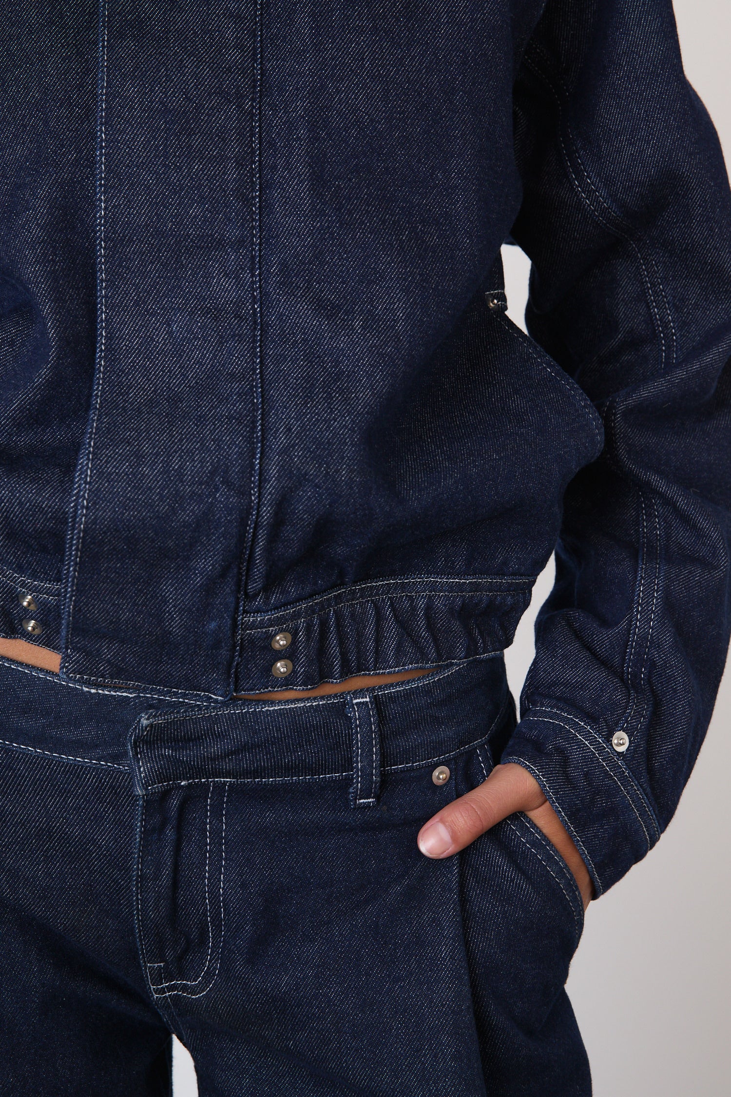 The Joan Denim Bomber Jacket, Indigo Rinse