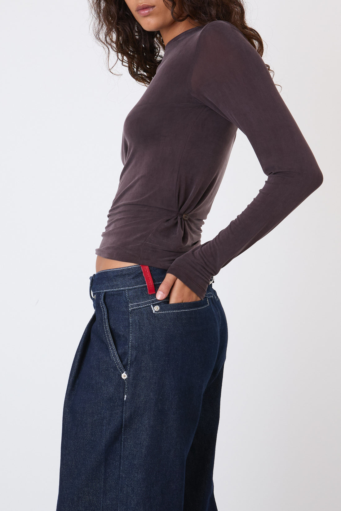 The Kylie Long Sleeve Top, Chocolate