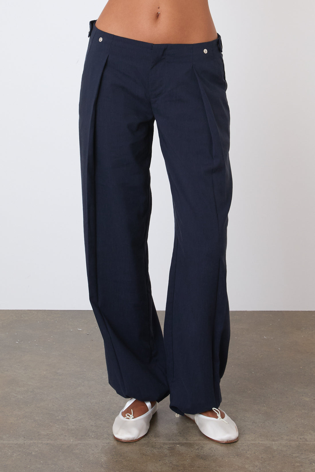 The Lola Drawcord Trousers, Navy