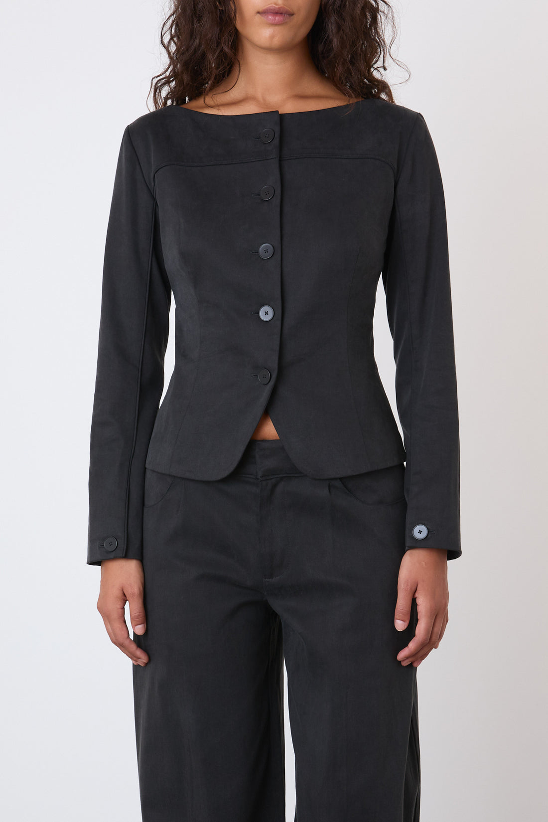 The Bardot Top, Onyx