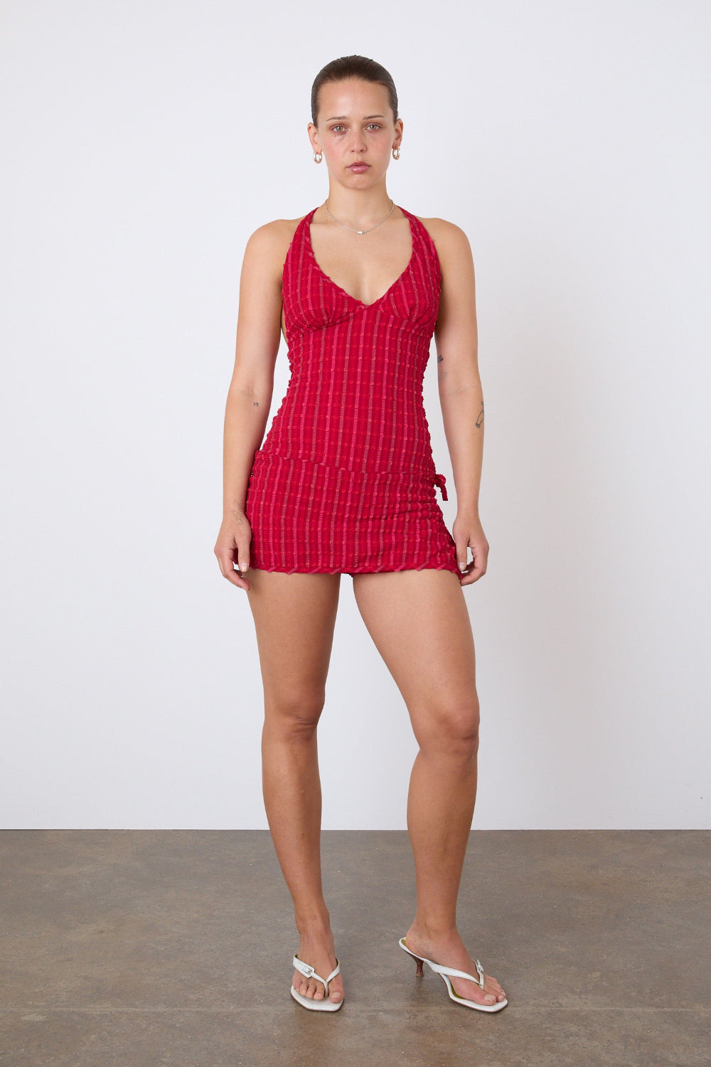 The Cindy Halter Skort Dress, Lipstick