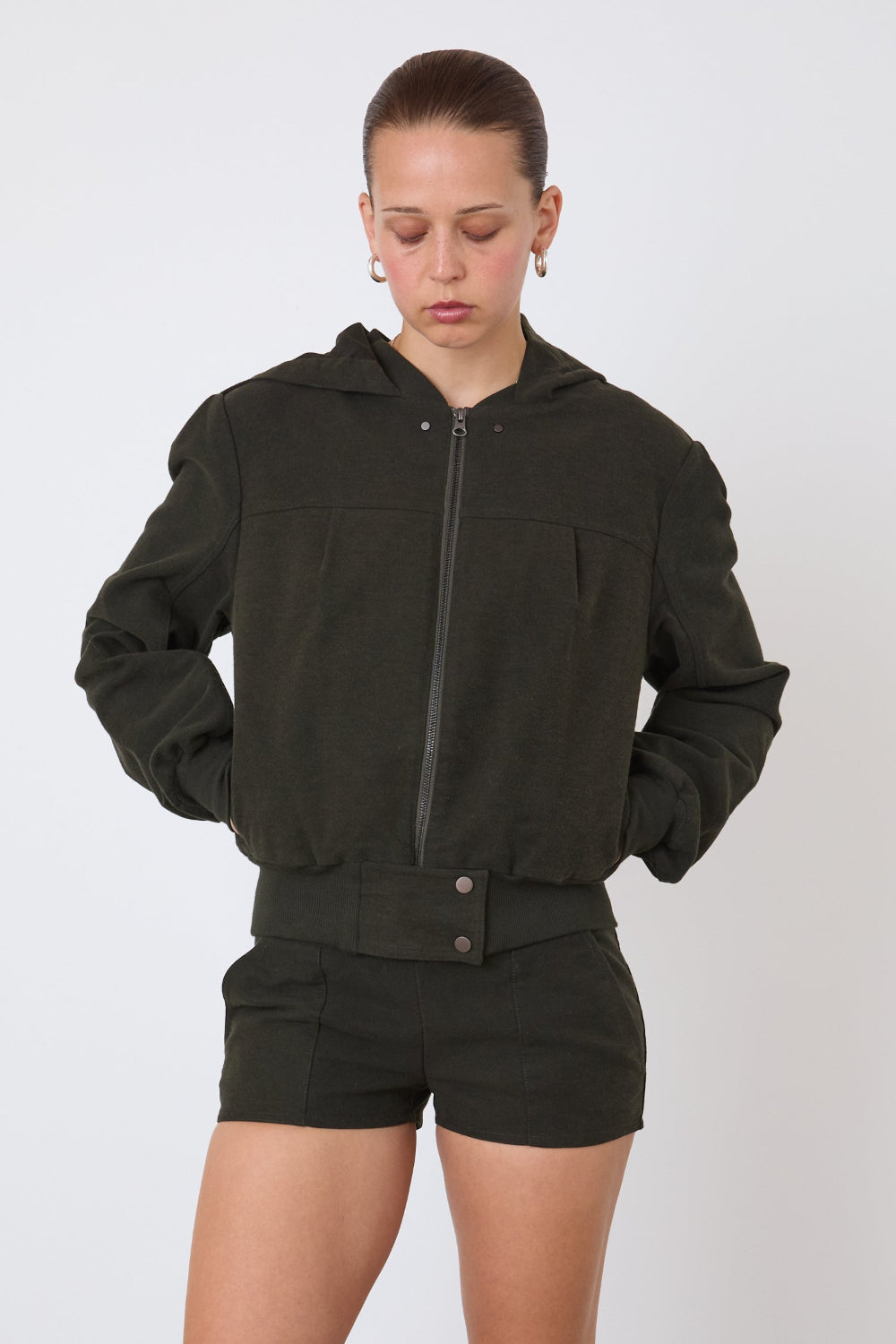 The Edie Bomber Jacket, Olive
