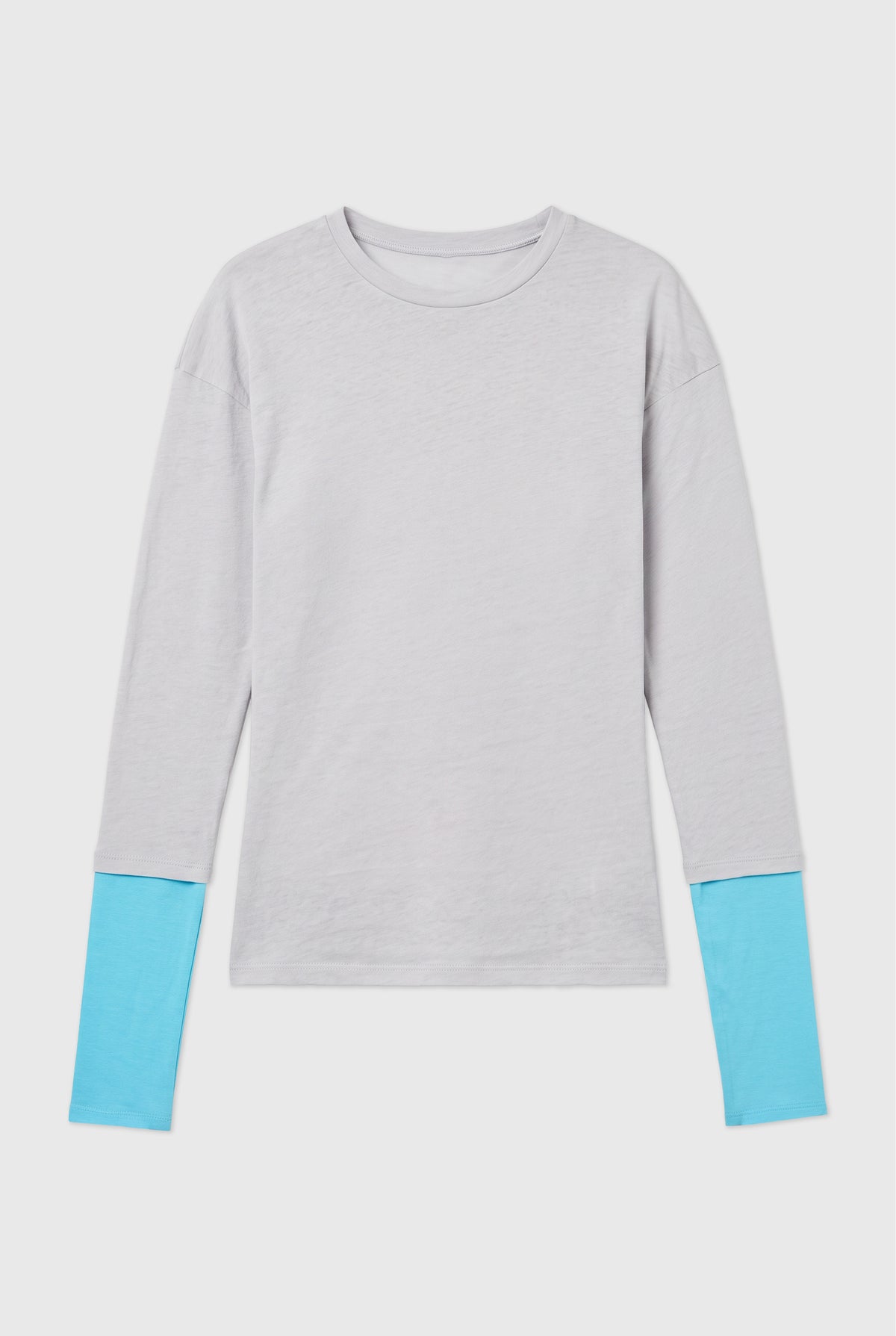 Paloma Double Long Sleeve Tee, Grey Marl
