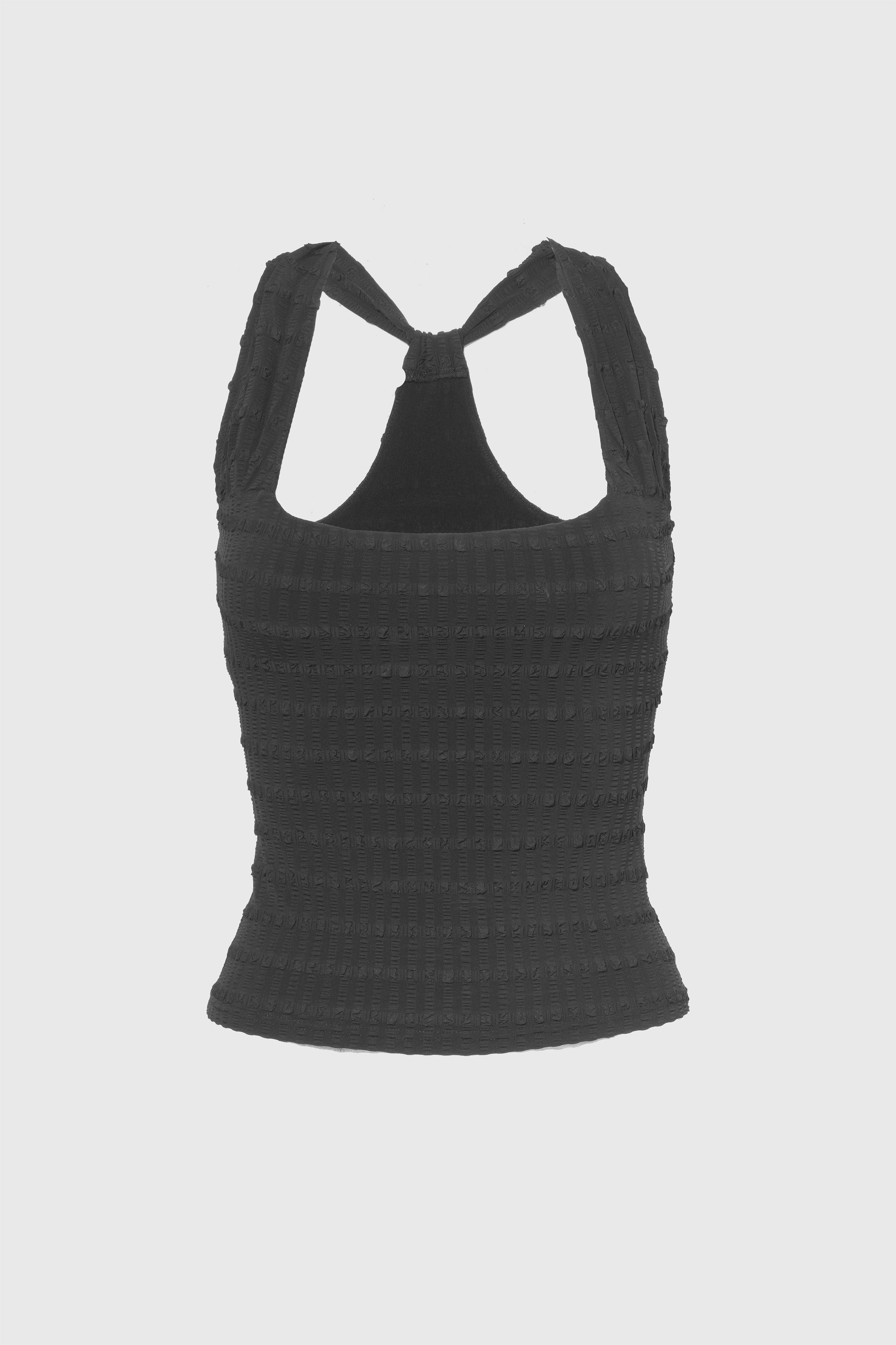 Cindy Racer Back Top, Black