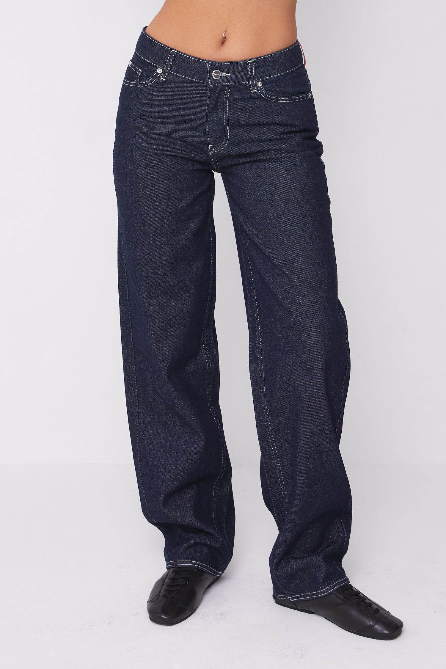 Joan Soft Barrel Jeans, Indigo Rinse