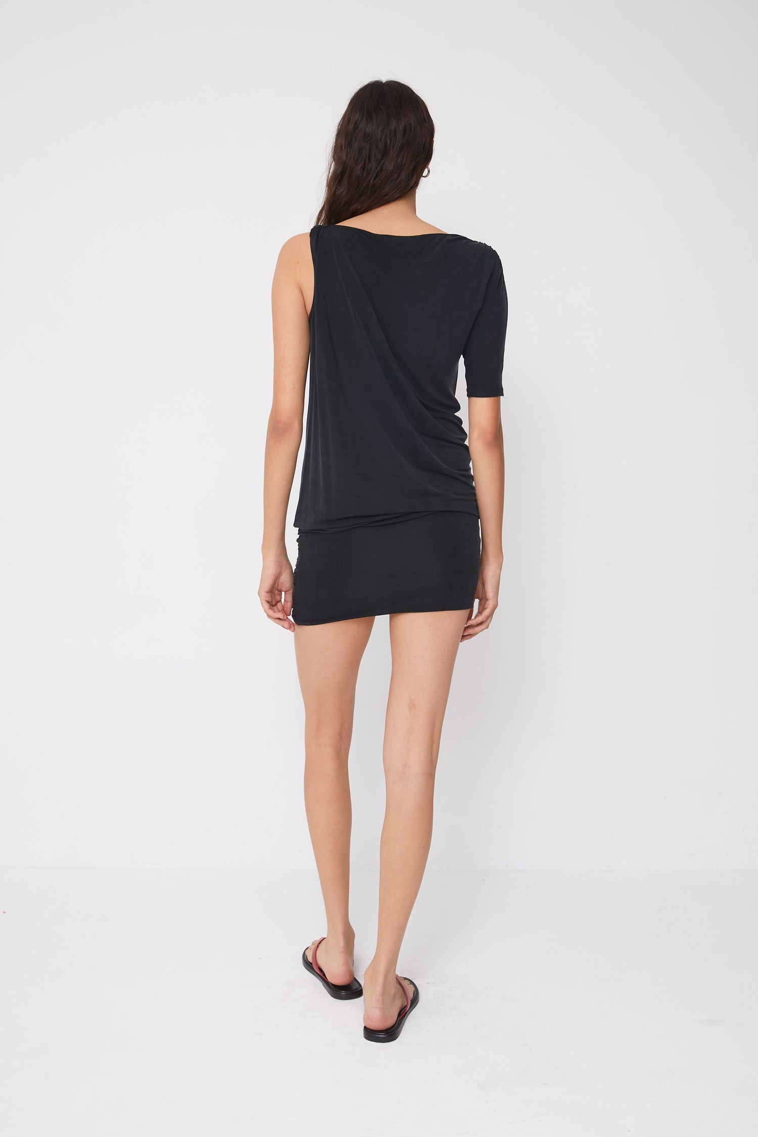 Kylie Bubble Mini Dress, Graphite