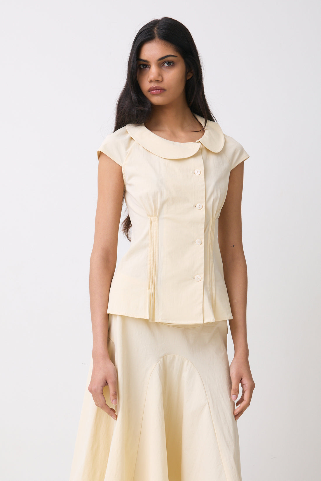 Missy Asymmetric Blouse, Parchment