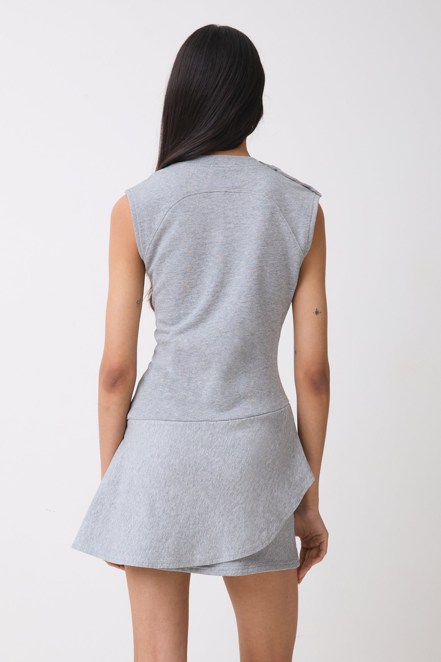 Joni Skort Dress, Grey Marl