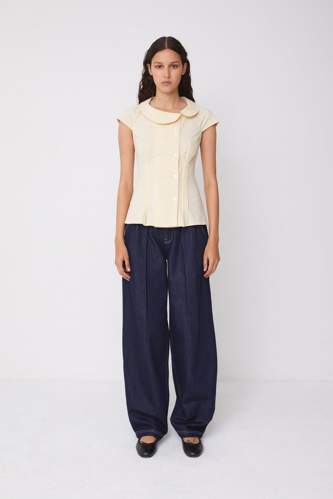Missy Asymmetric Blouse, Parchment