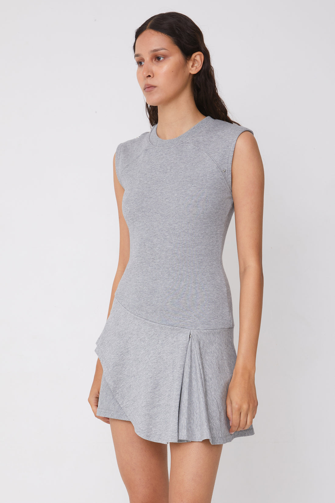 Joni Skort Dress, Grey Marl