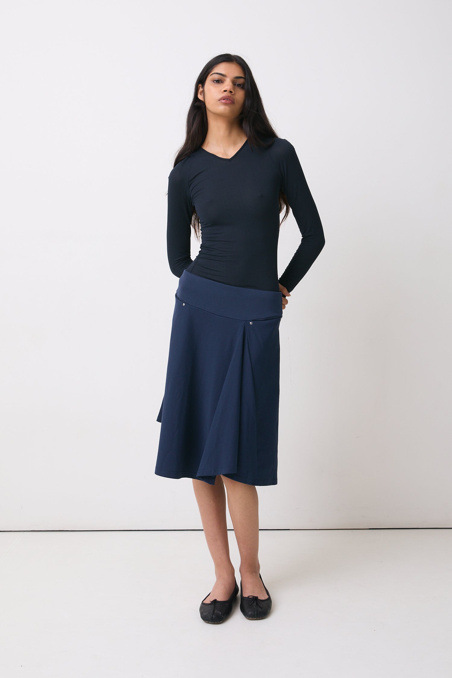 Joni Midi Skirt, Navy