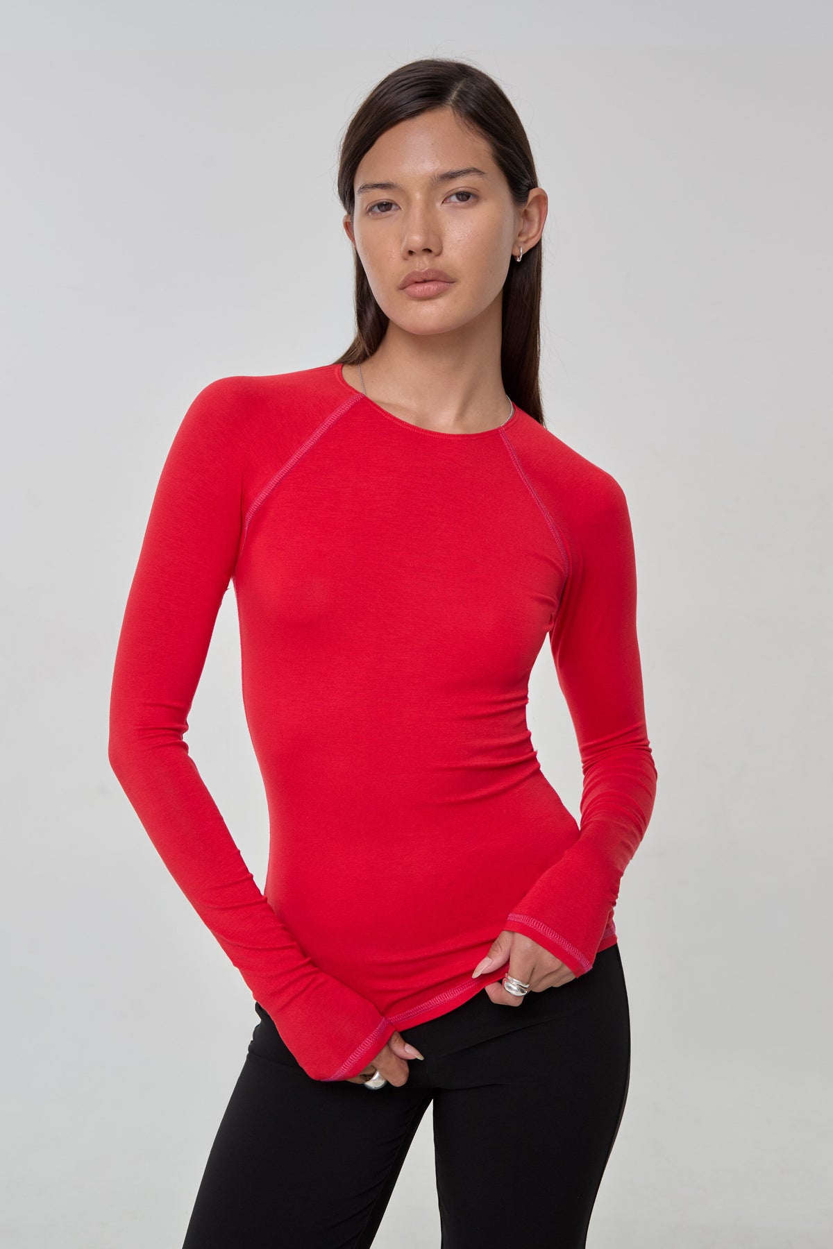 Susie Perfect Base Longsleeve, Cherry
