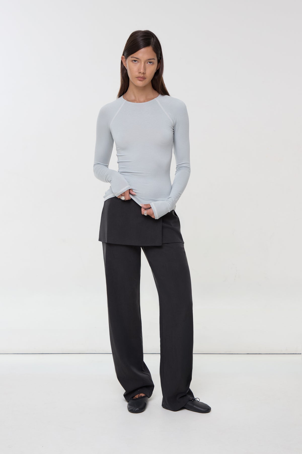 Susie Perfect Base Longsleeve, Grey Marl