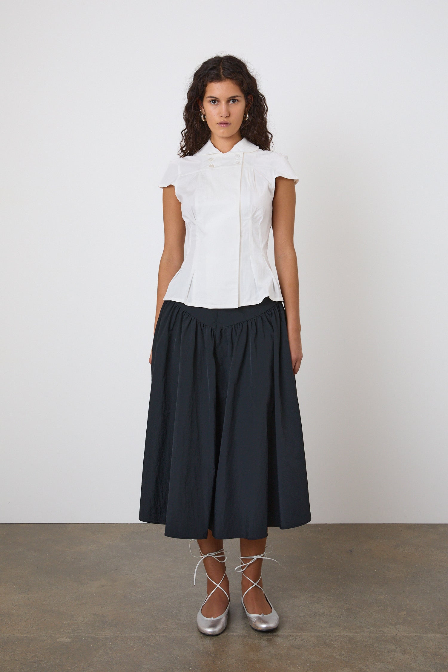The Deba Midi Skirt, Onyx