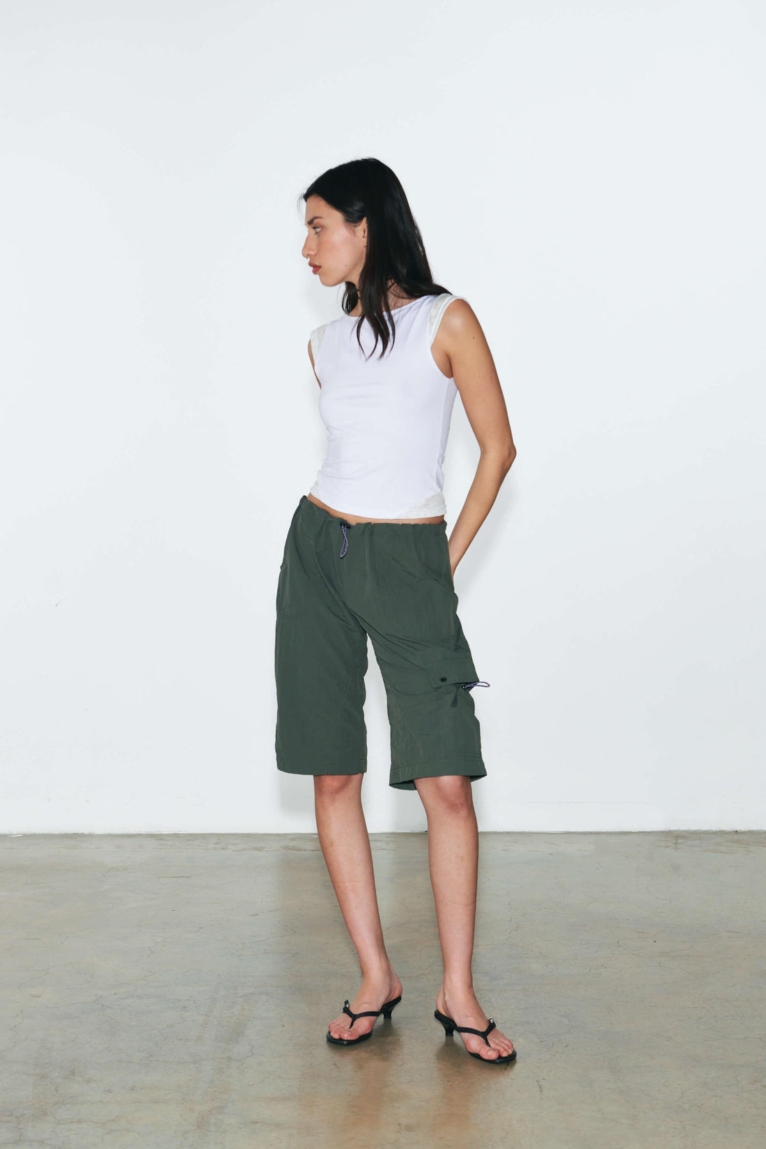 The Mimi Shorts, Slate Green - Peachy Den