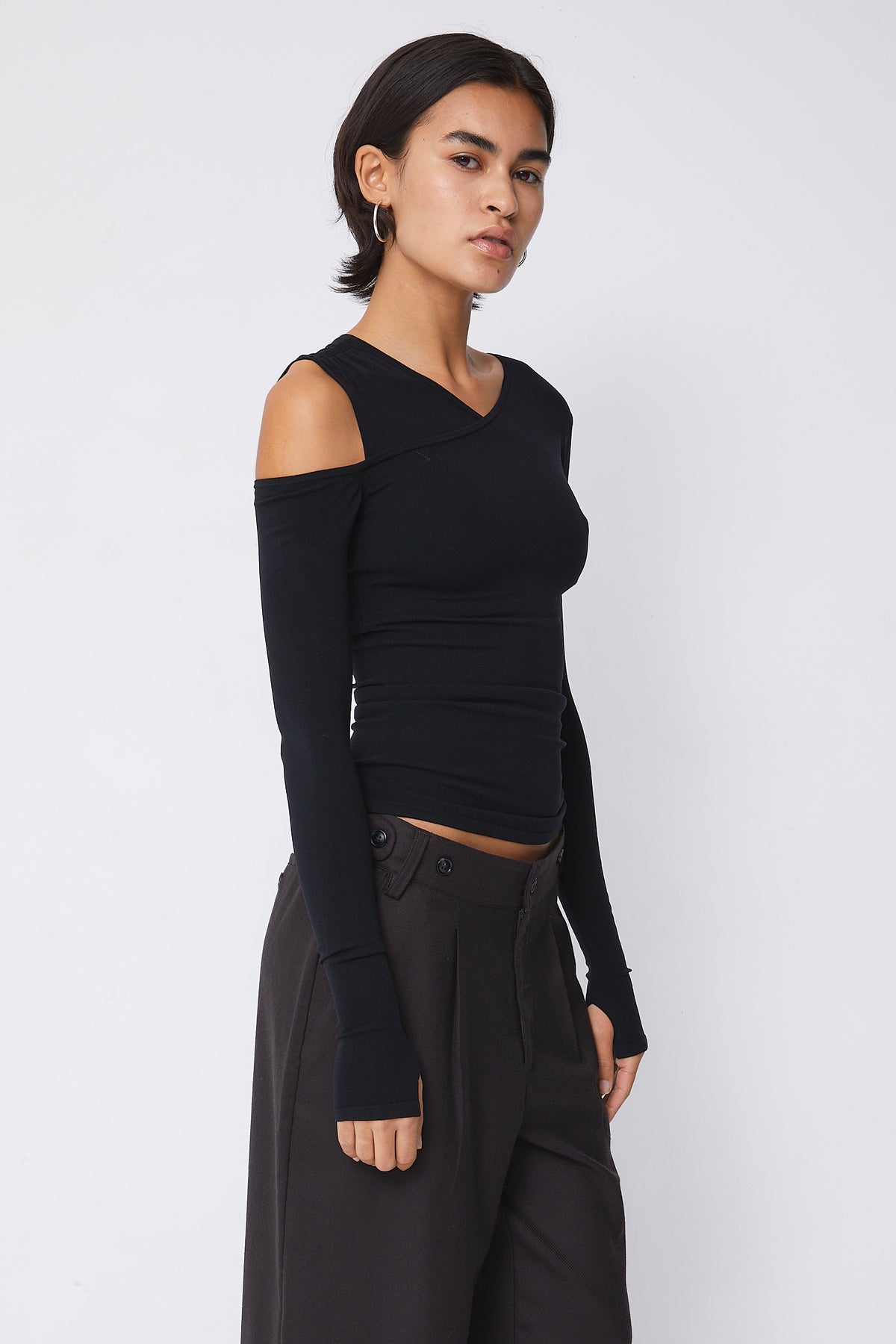 PRE-ORDER 2ND NOV: Liv Engineered Knit Top, Onyx