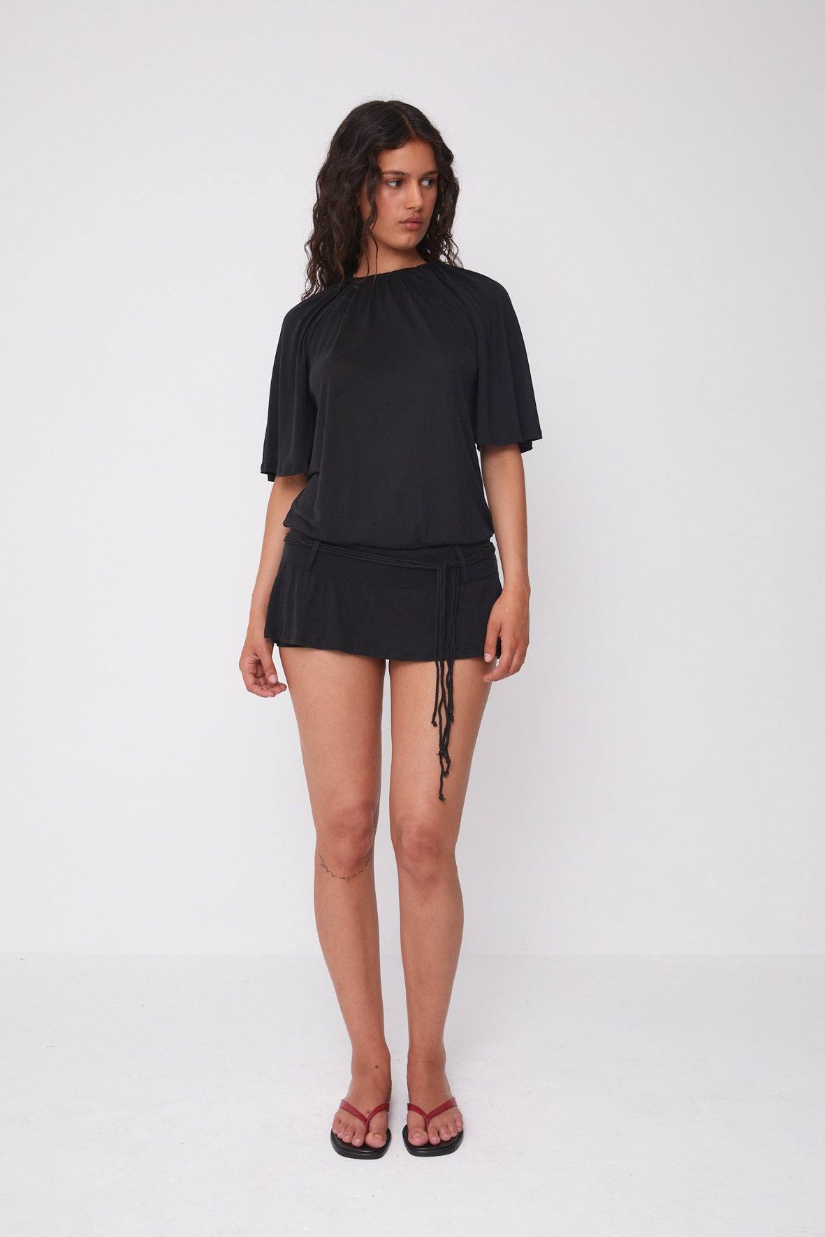 Blanche Skort Dress, Onyx
